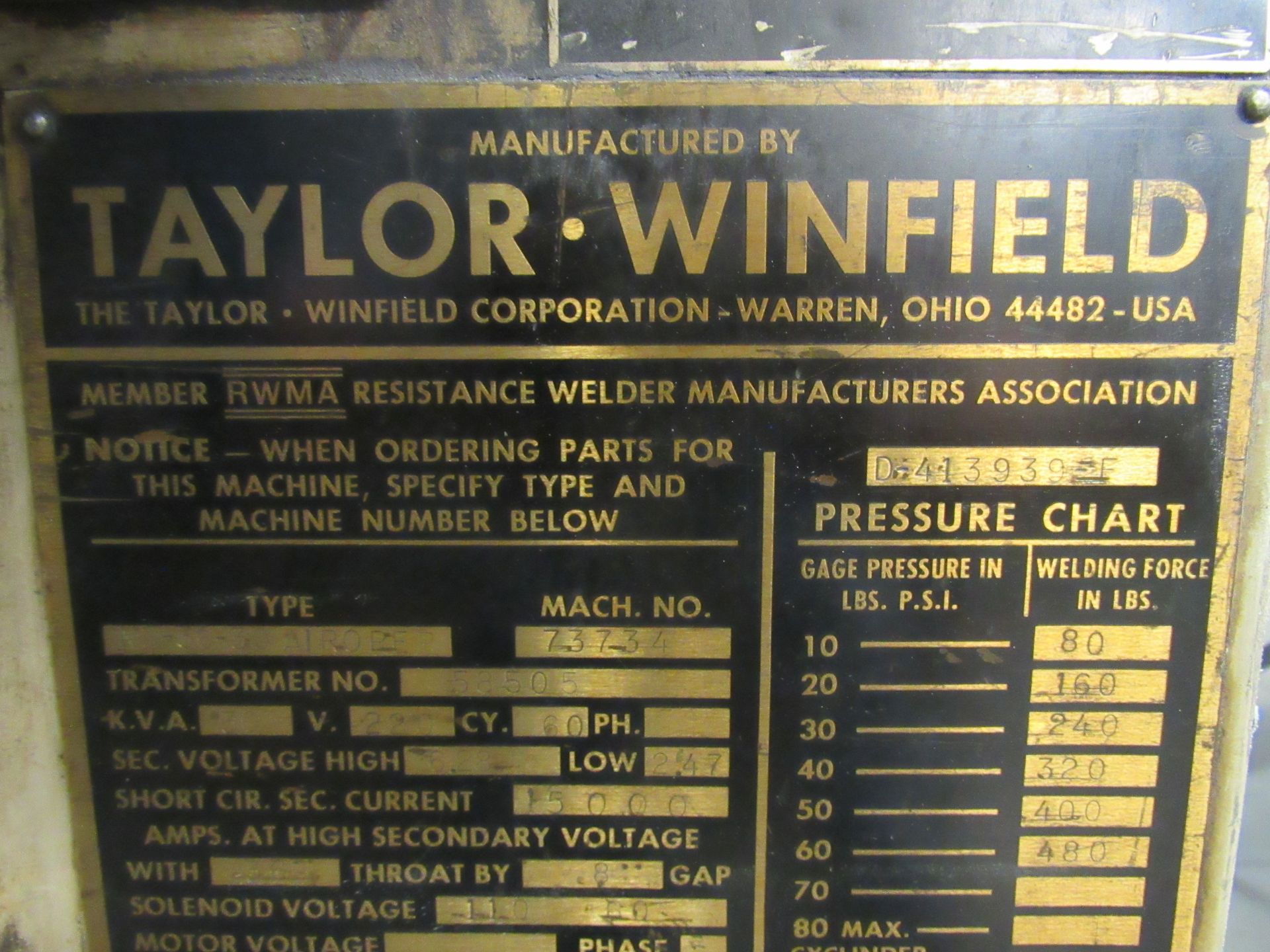 Taylor Winfield Resitance Welder - Image 9 of 9