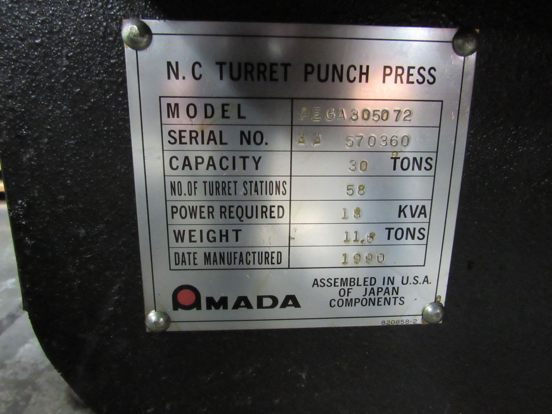 33 Ton Amada Pega 357 CNC Turret Punch with Amada MP1224NFP Automated Sheet Loader / Unloader - Image 16 of 16