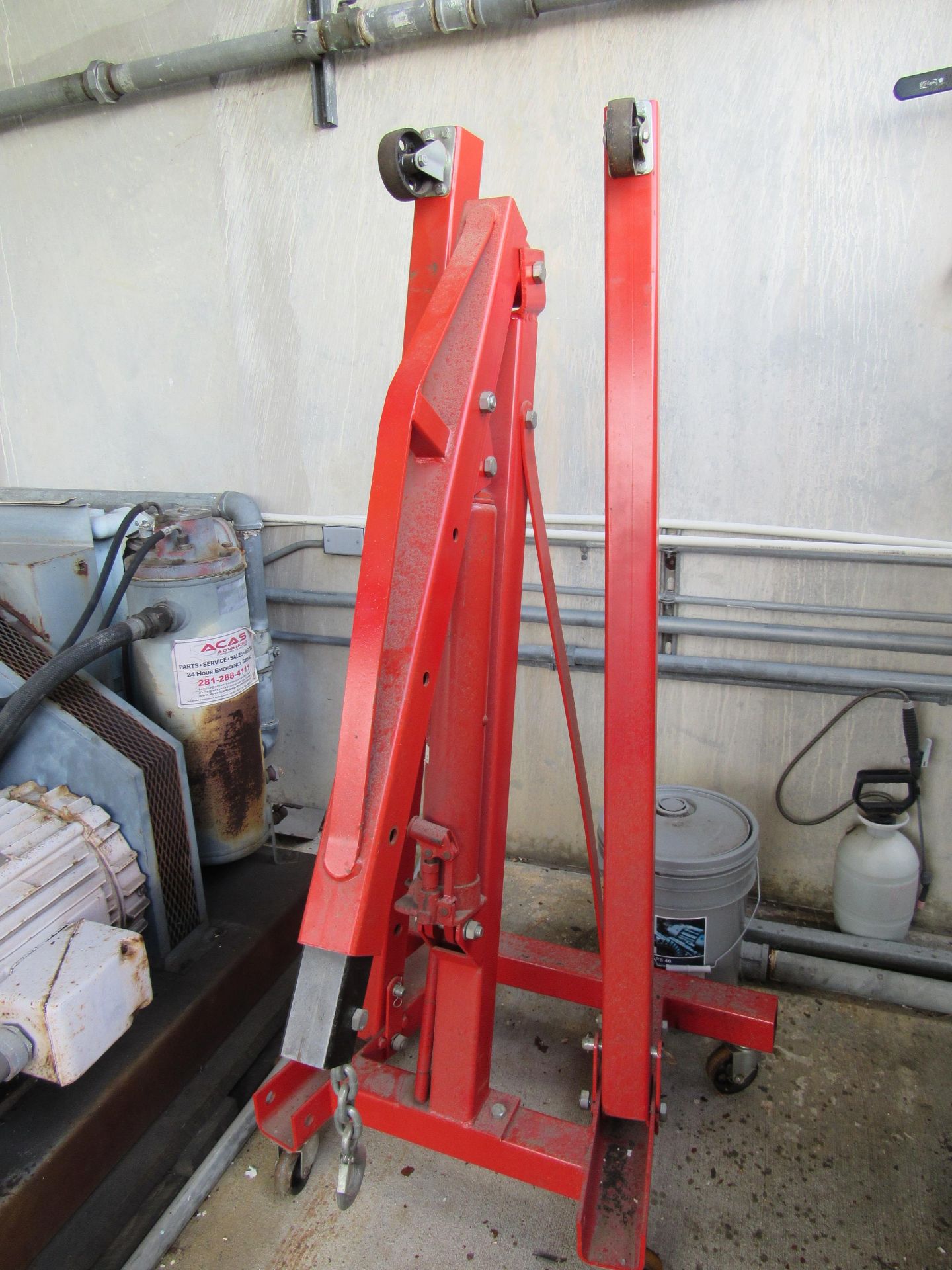 2 Ton Hydraulic Engine Hoist on Casters - Image 6 of 6