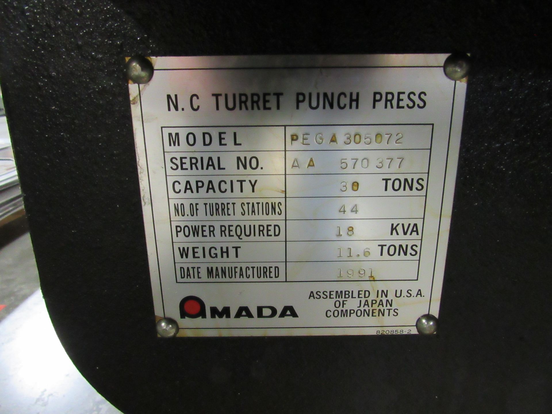 33 Ton Amada Pega 357 CNC Turret Punch with Amada MP1224NFS Automated Sheet Loader / Unloader - Image 14 of 14