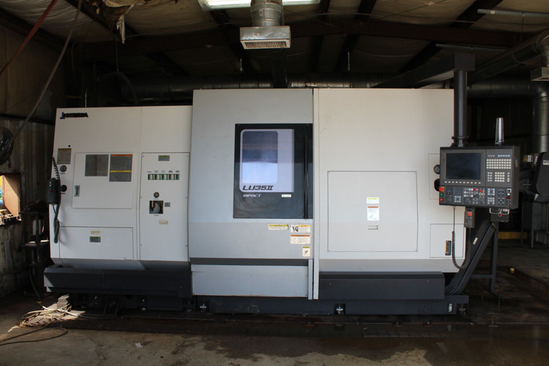 2014 OKUMA LU35II X 850MM DUAL TURRET CNC LATHE - Image 2 of 13