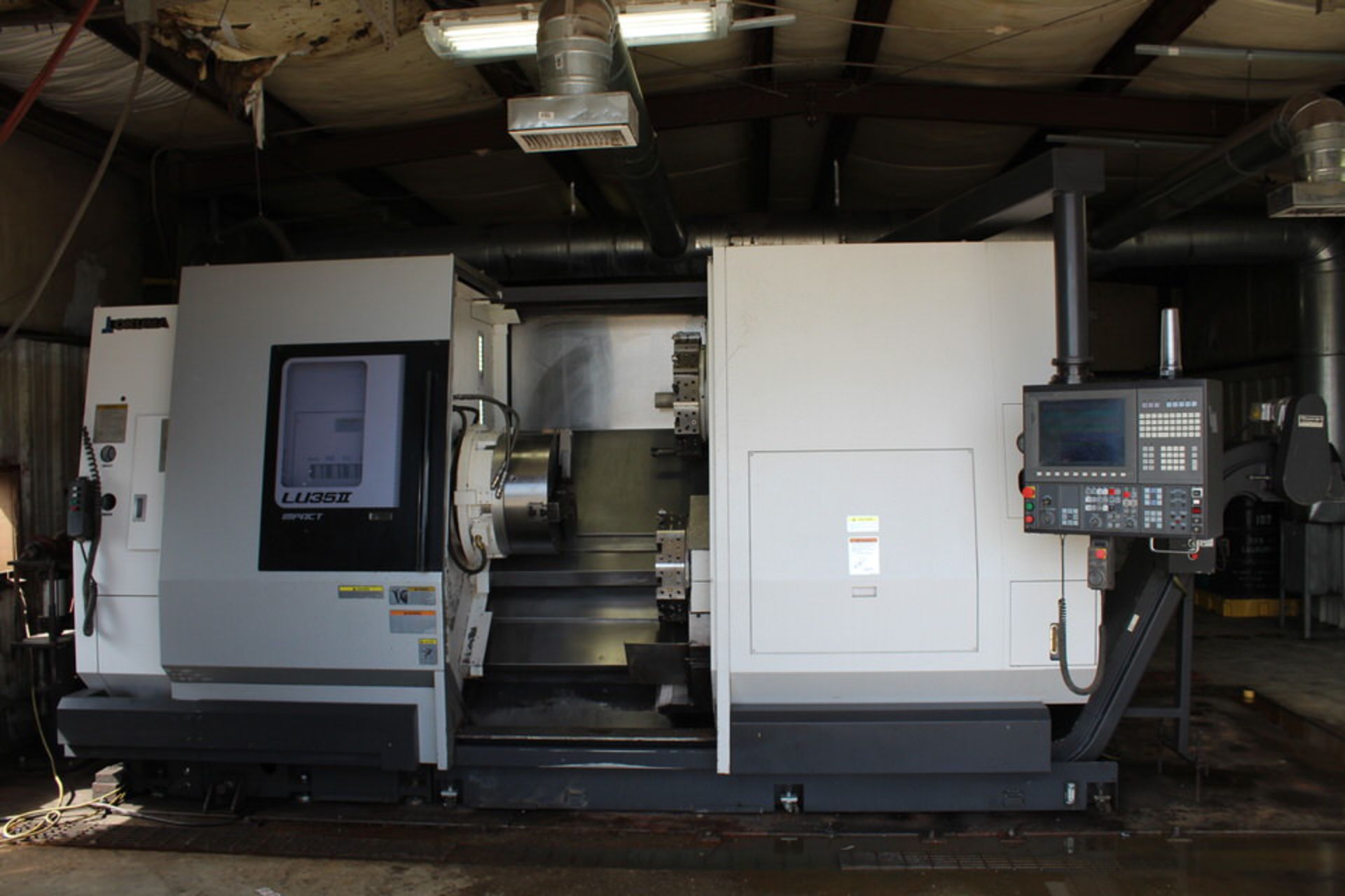 2014 OKUMA LU35II X 850MM DUAL TURRET CNC LATHE