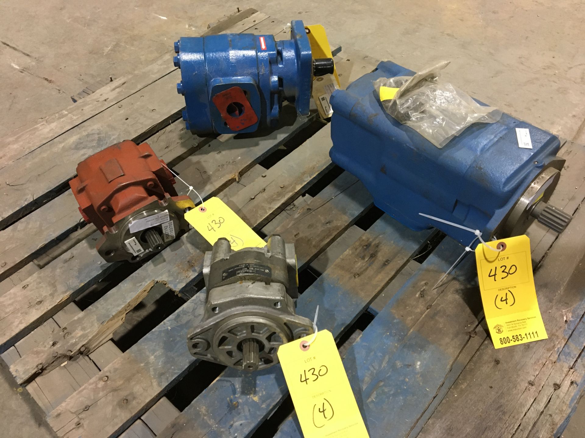 (4) Assorted Pumps (3) Hydraulic Pumps; (1) Acid Single Lube Pump - Image 2 of 3