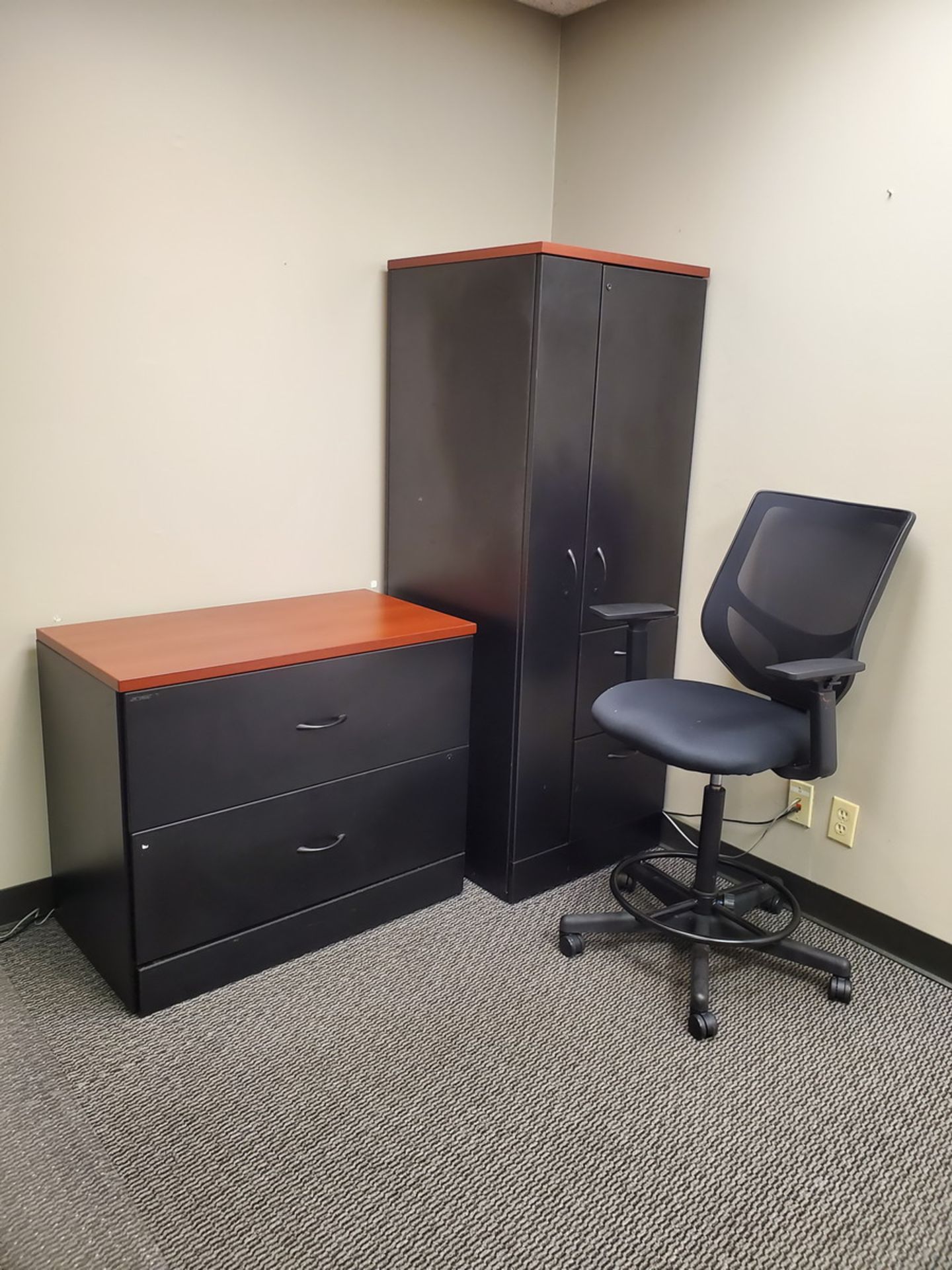 Office Furniture (1) 32" Adjustable Standing Desk; (1) 2-Piece Desk W/ 2-Drawer File Cabinet; (1) - Image 3 of 3