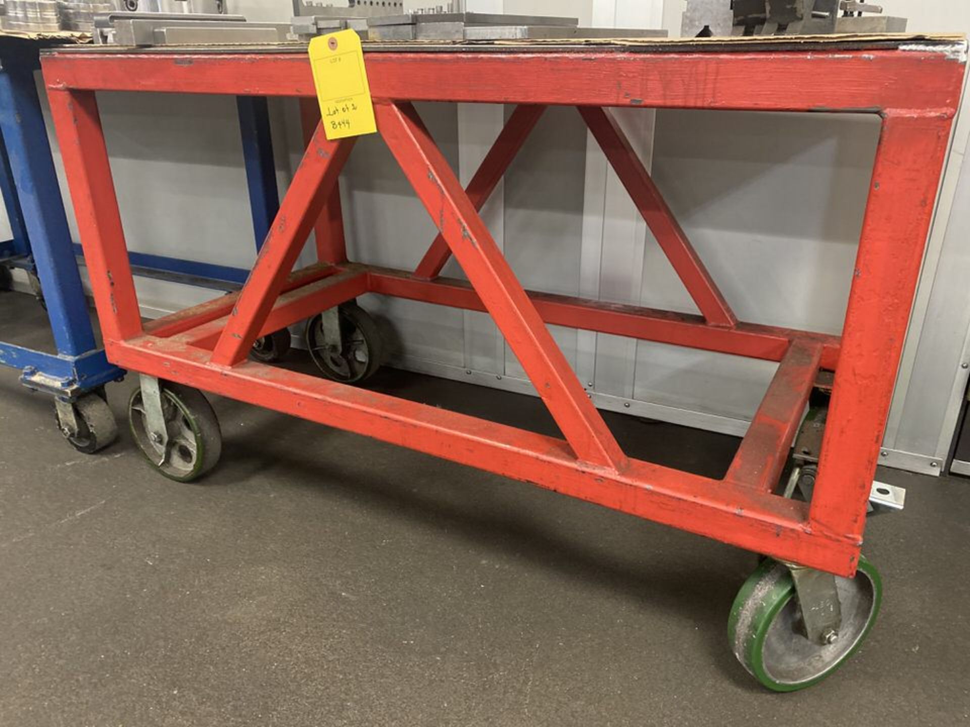 Lot of 2 Rolling Shop Carts