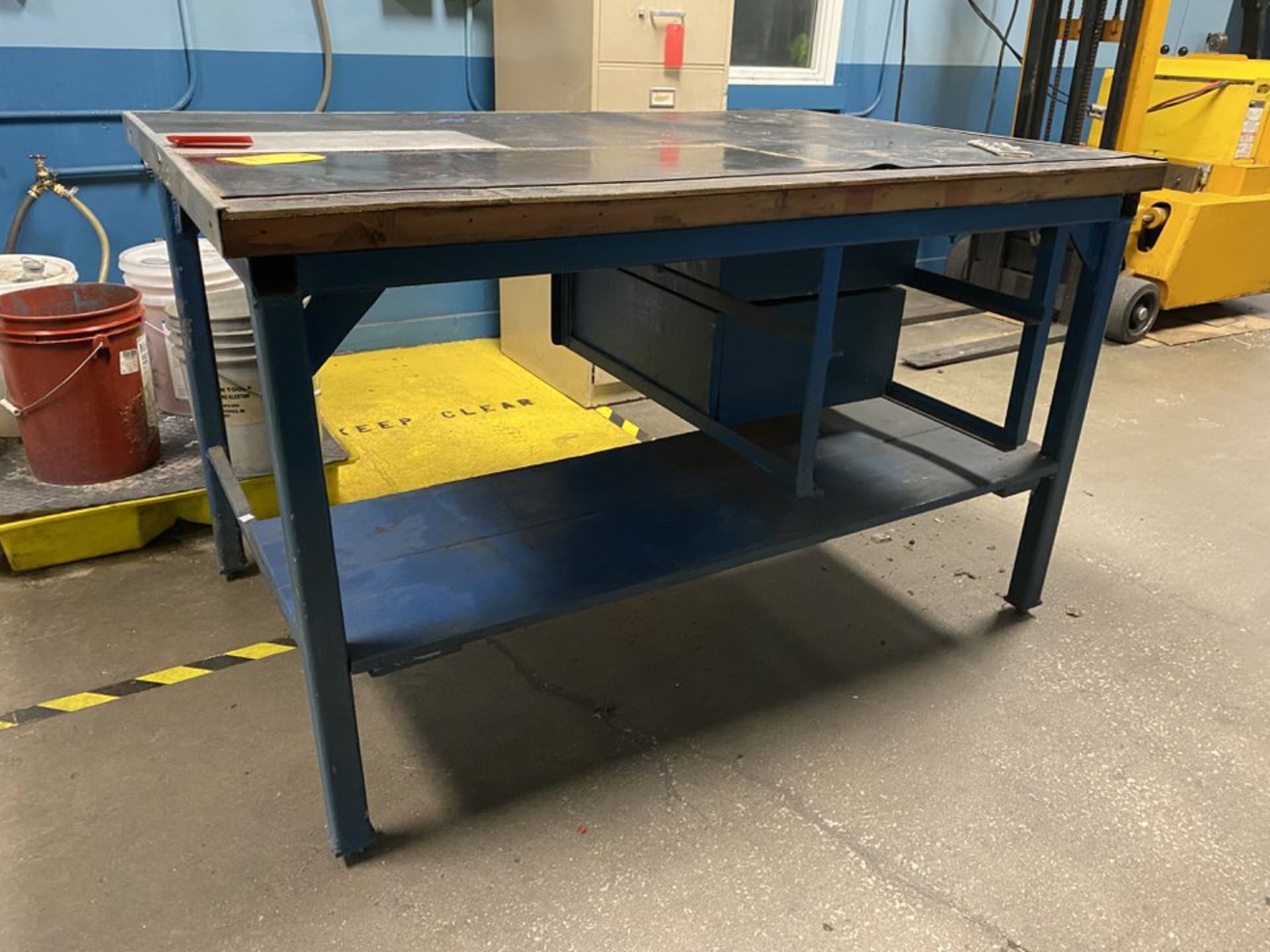 60" x 36" Metal Shop Table