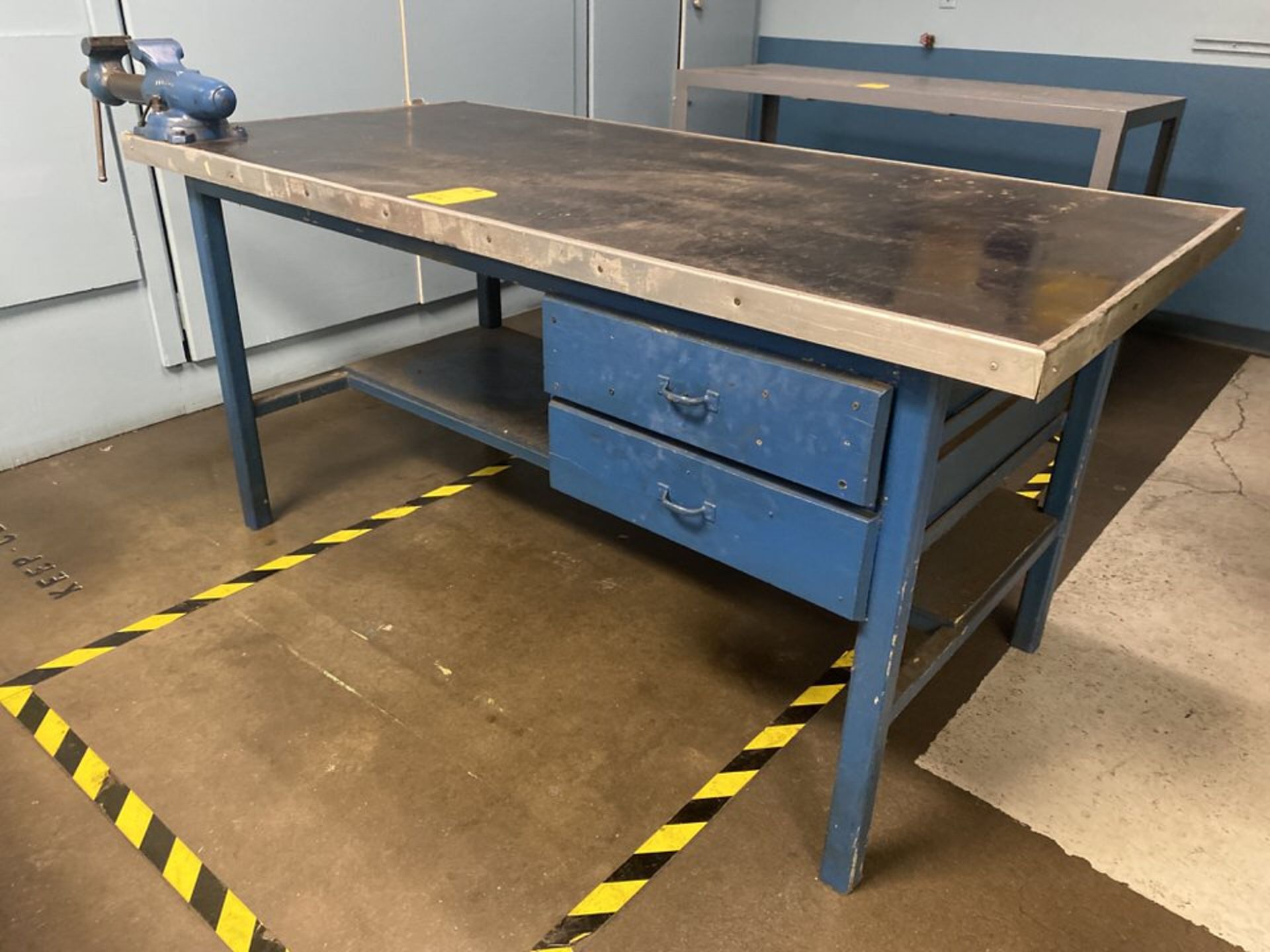 60" x 24" Metal Shop Table with Wilton Vise - Image 2 of 2