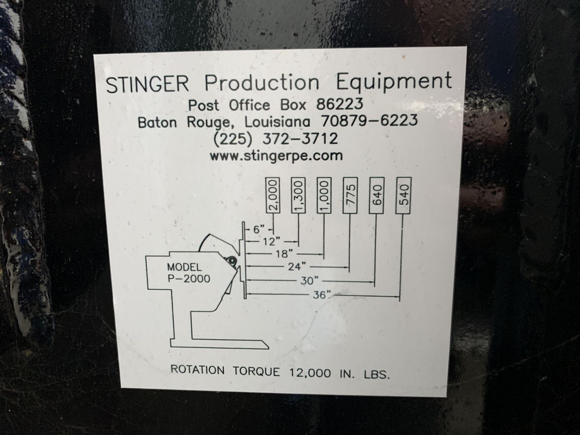 STINGER WELDING POSITIONER - Image 3 of 3