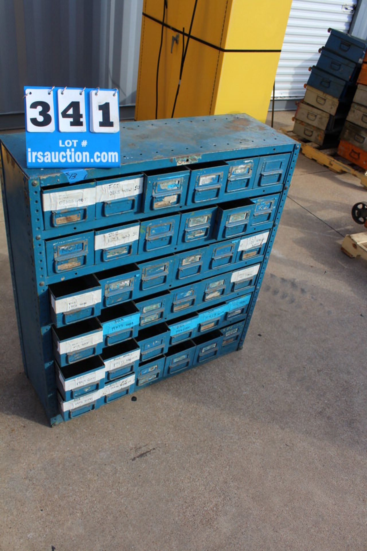 (36) BIN STORAGE CABINET, 36"H X 36"W X 12"D