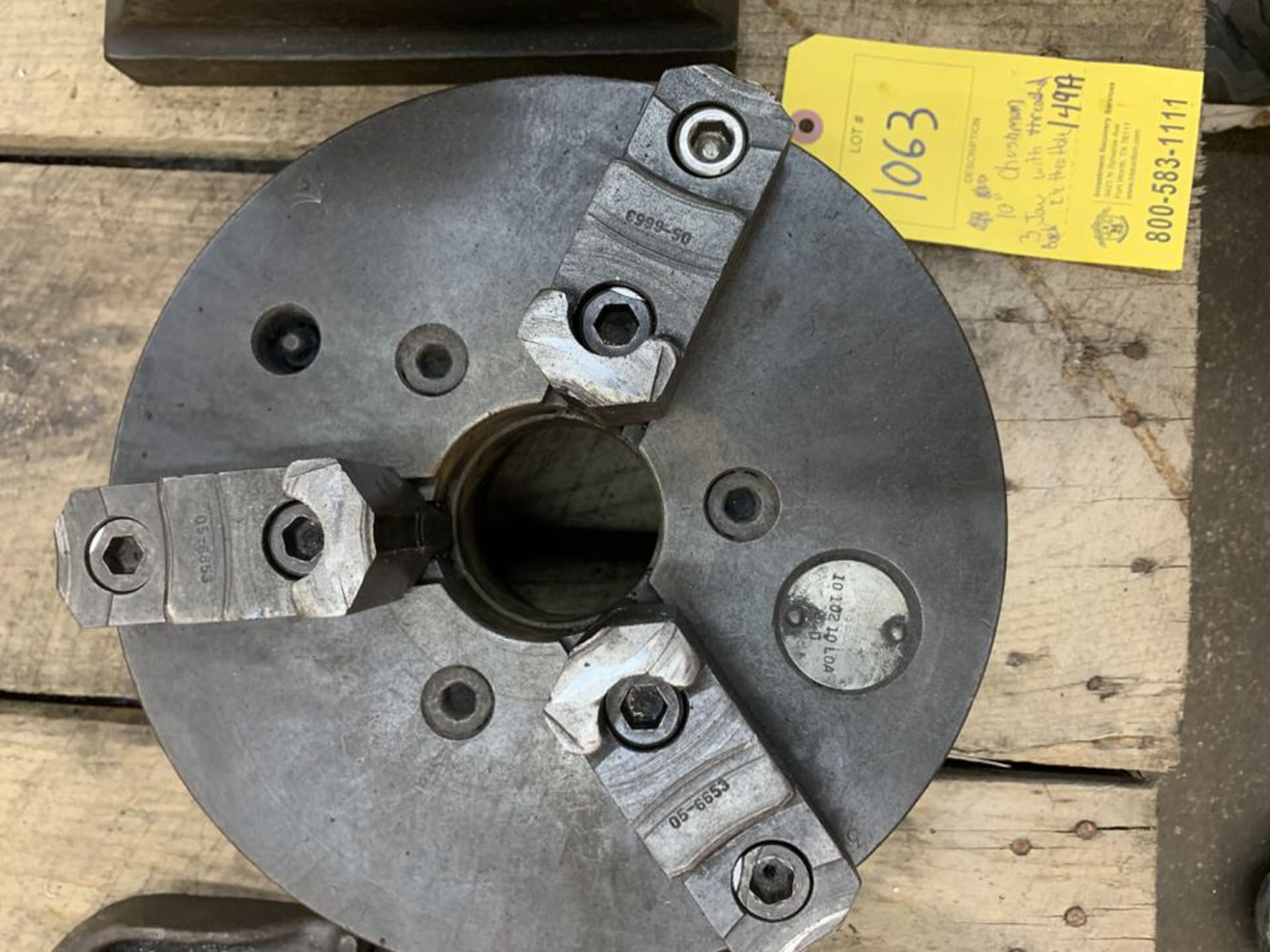 10" Cushman 3-Jaw Chuck with 2.5" Bore - Image 2 of 2