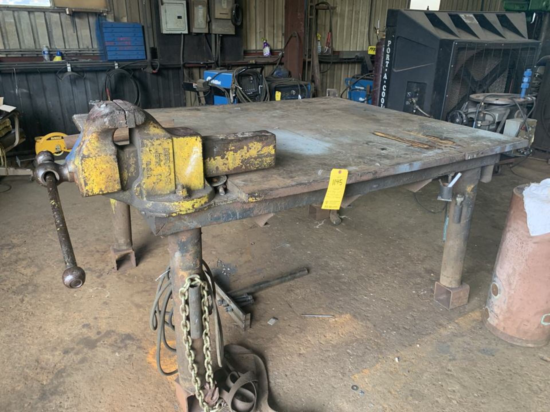 Heavy Duty Work Table with 2 Vises and Positioner