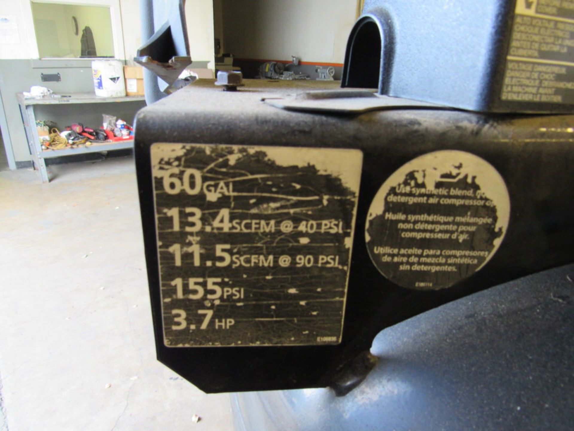 Husky 60 gallon Air Compressor Model C601H - Image 2 of 3