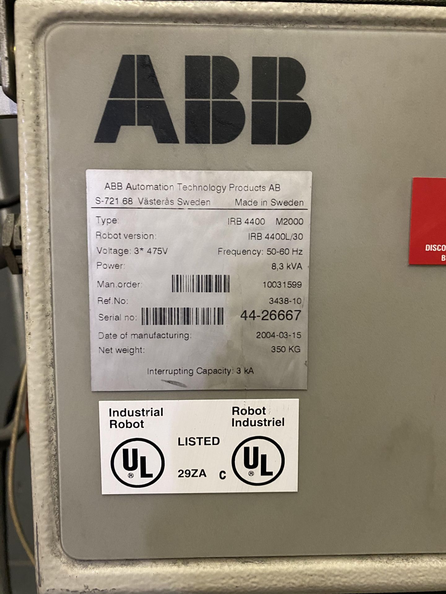 ABB Foundry Plus Robot IRB 4400 M2000 - Image 6 of 33