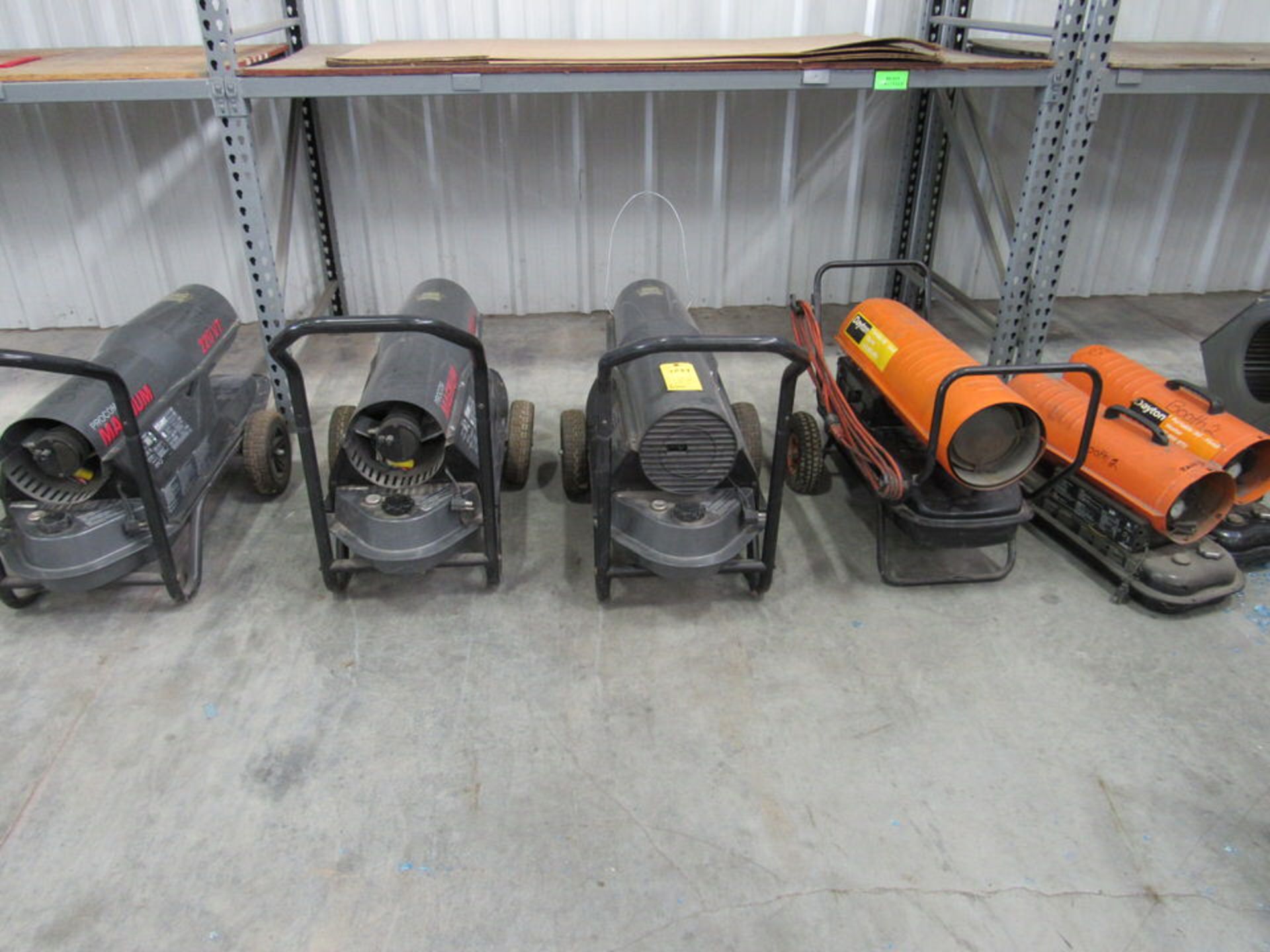 Lot of 6: Shop Heaters: (3) Procom Magnum, (3) Dayton