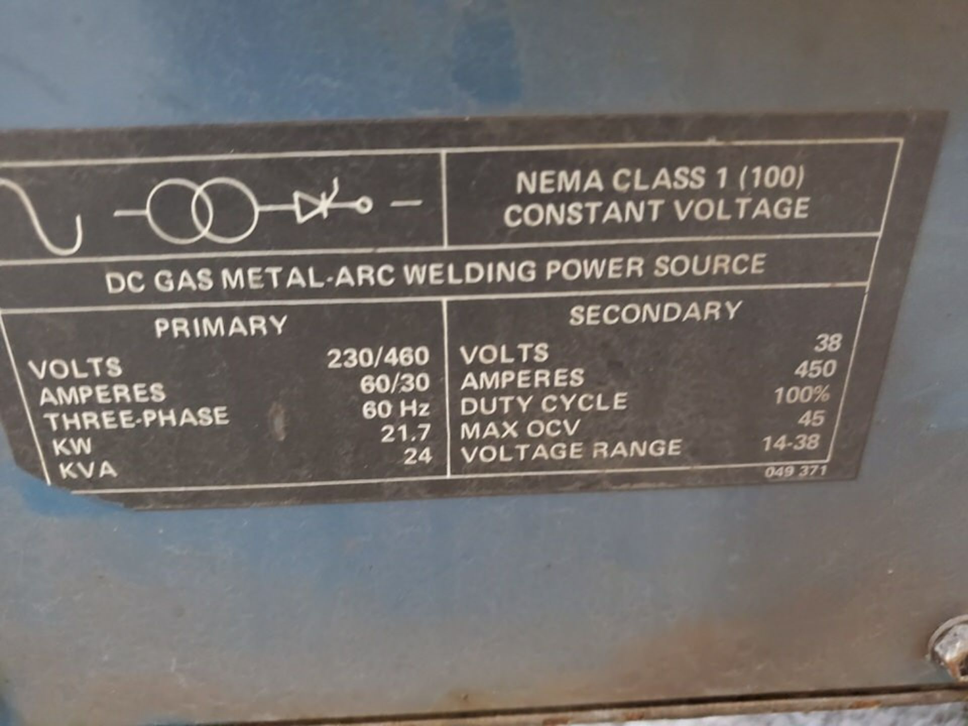 MILLER DELTAWELD 450 WELDING POWER SOURCE (LOCATION: NORTH DAKOTA) - Image 2 of 2