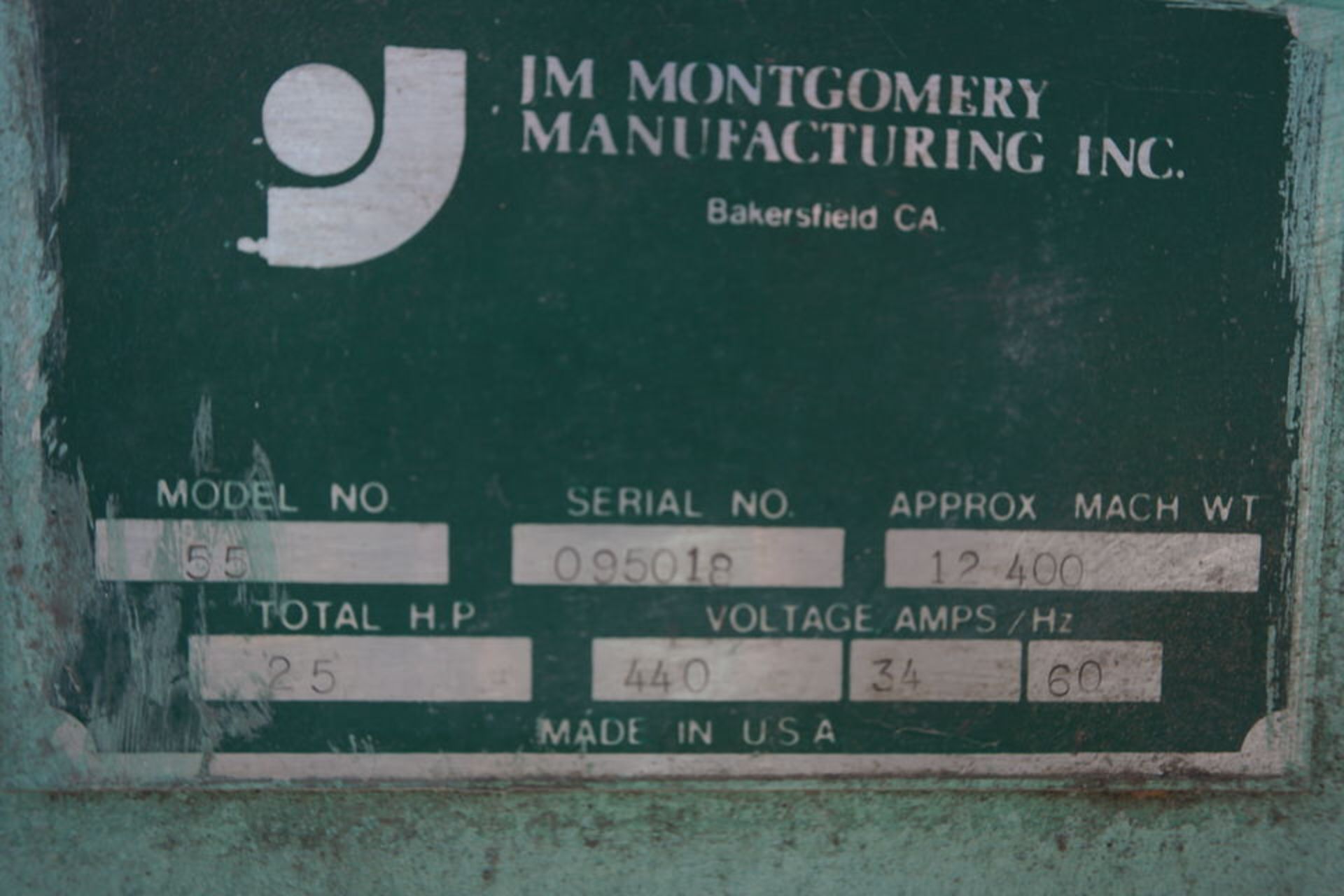 MONTGOMERY MODEL 55 ANGLE BENDING ROLL - Image 5 of 5