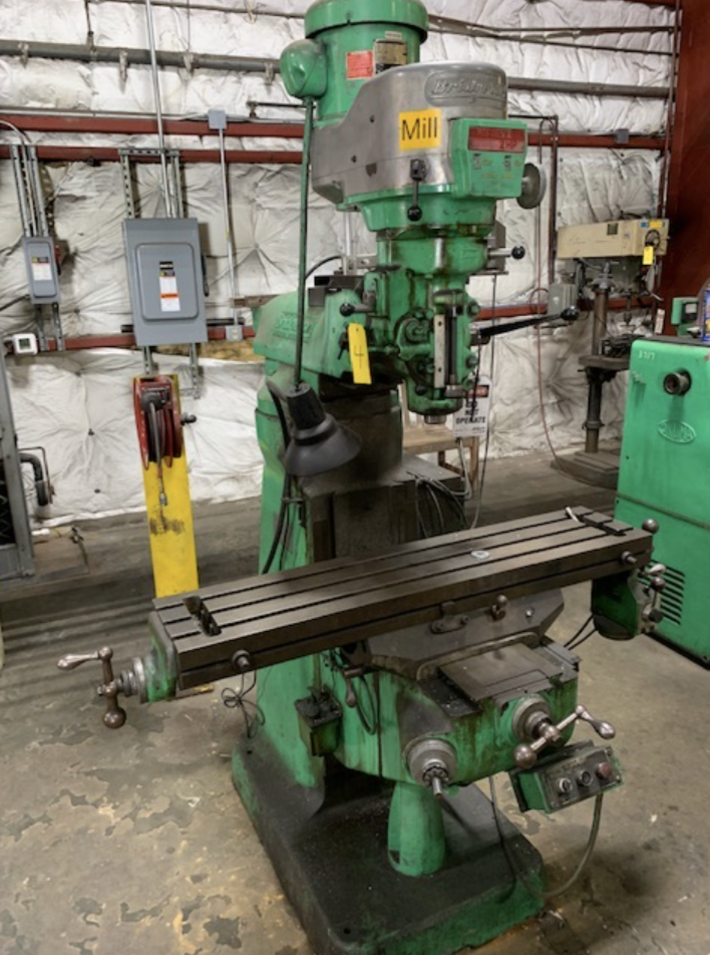 BRIDGEPORT SERIES 1 MILLING MACHINE, APPROX 9" X 42" TABLE, X AXIS RAPID FEED, 5" QUILL