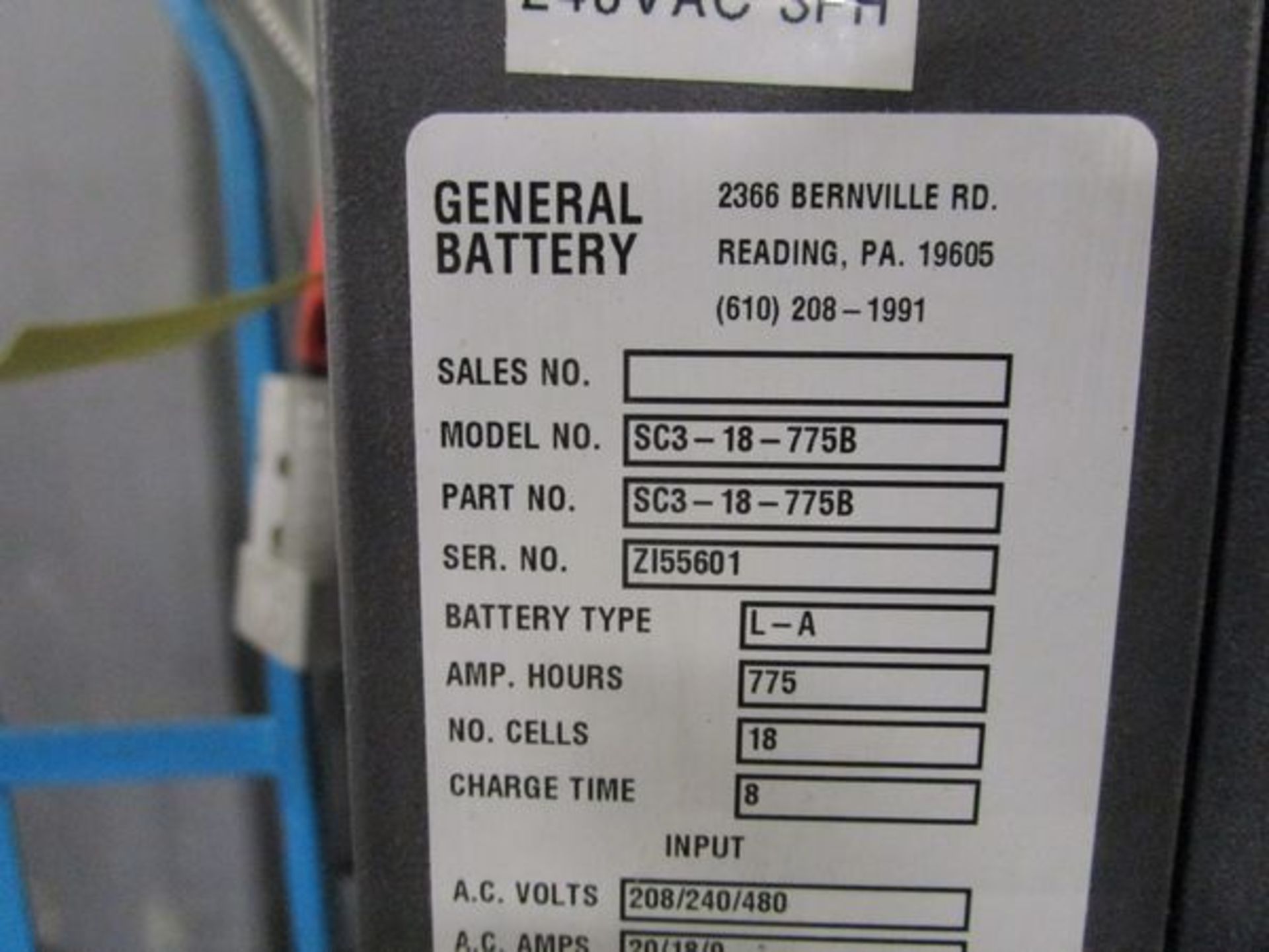 General SC3-18-775B Battery Charger 18 Cell - Image 2 of 2