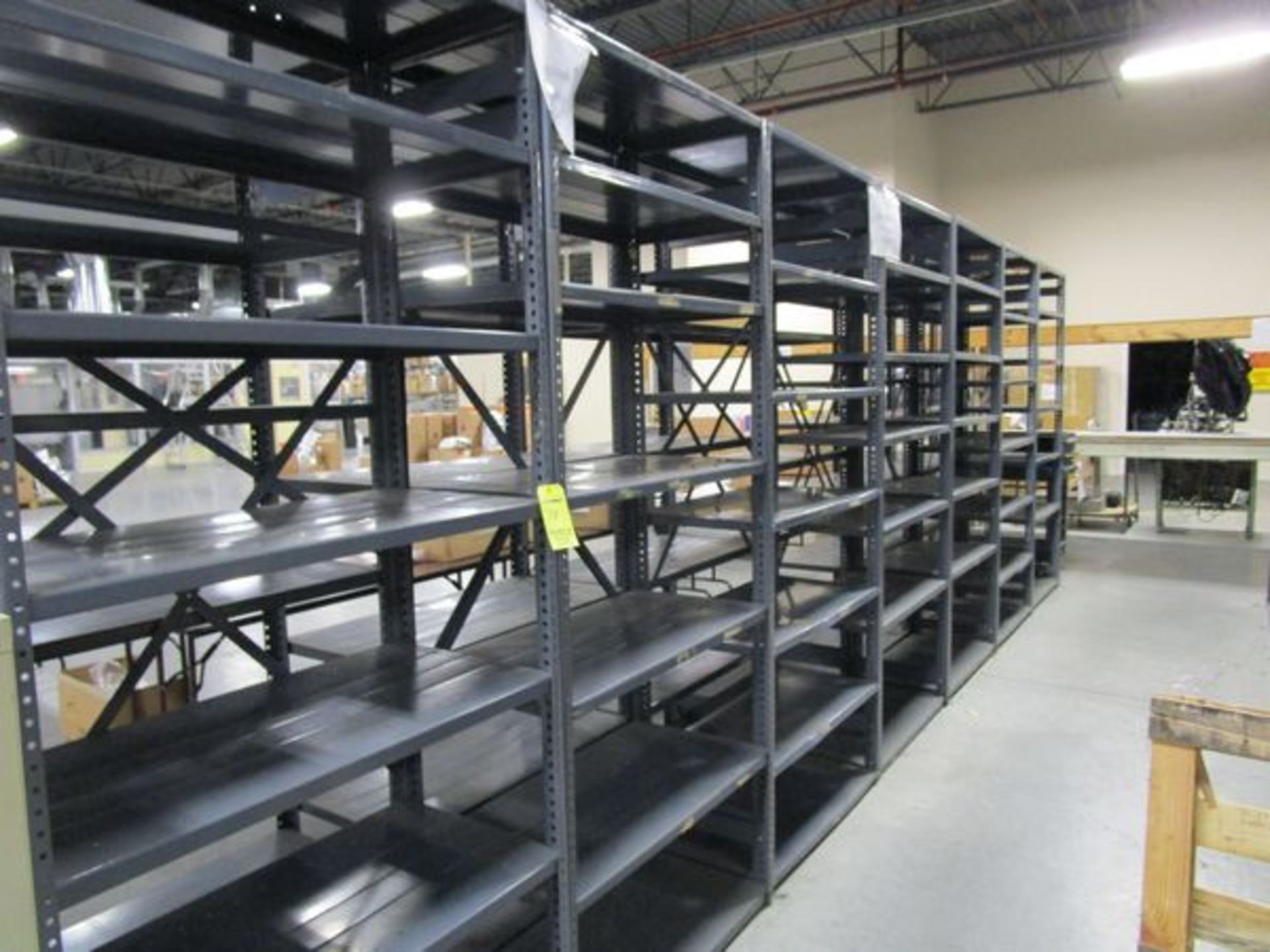 Lot (22) Sections Grey Steel Shelving