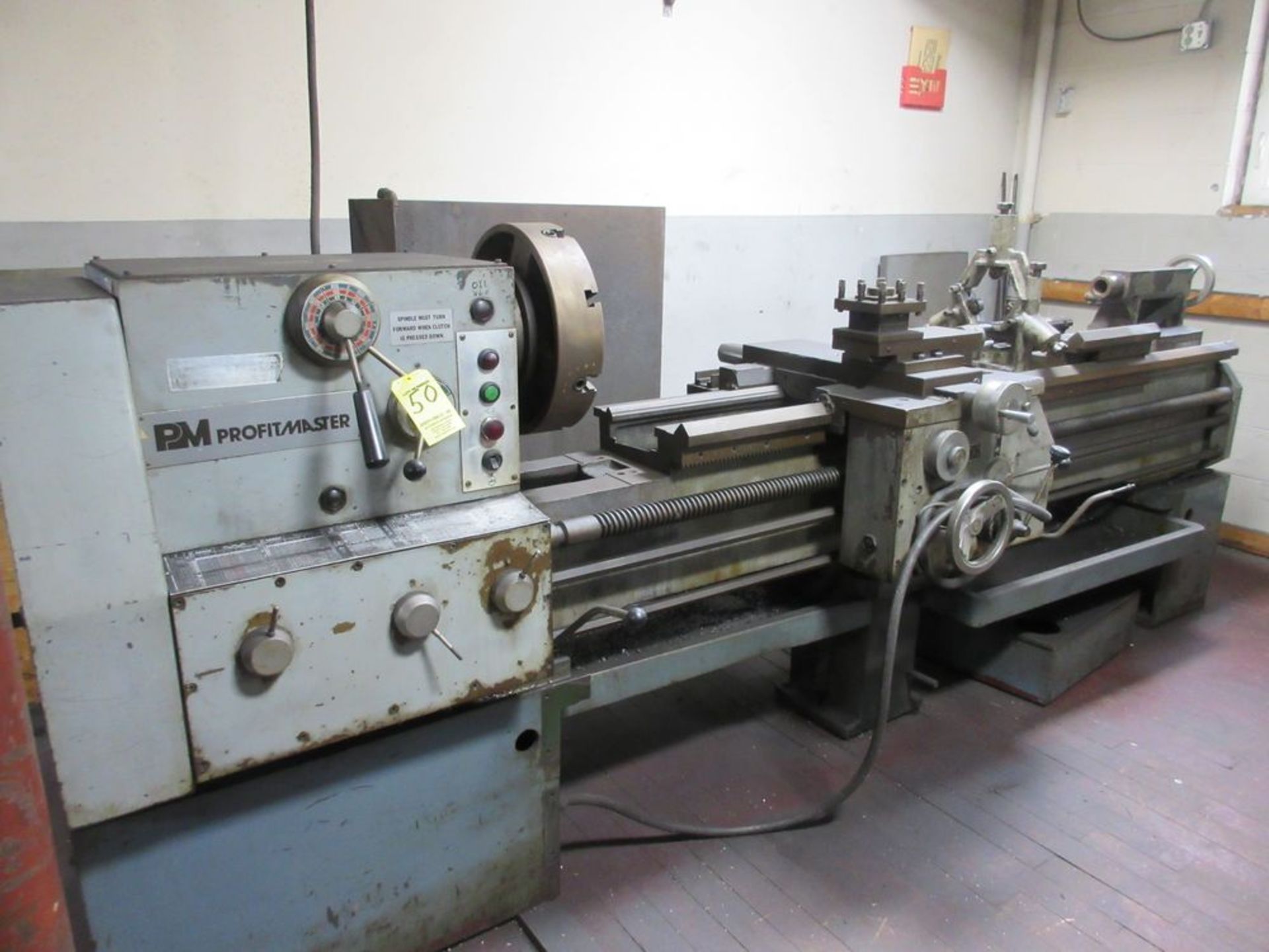 Profitmaster 17" x 80" Gap Bed Lathe S/N CL 400 2000 6306, 16" 4 Jaw Chuck, 4 Way Toolpost,