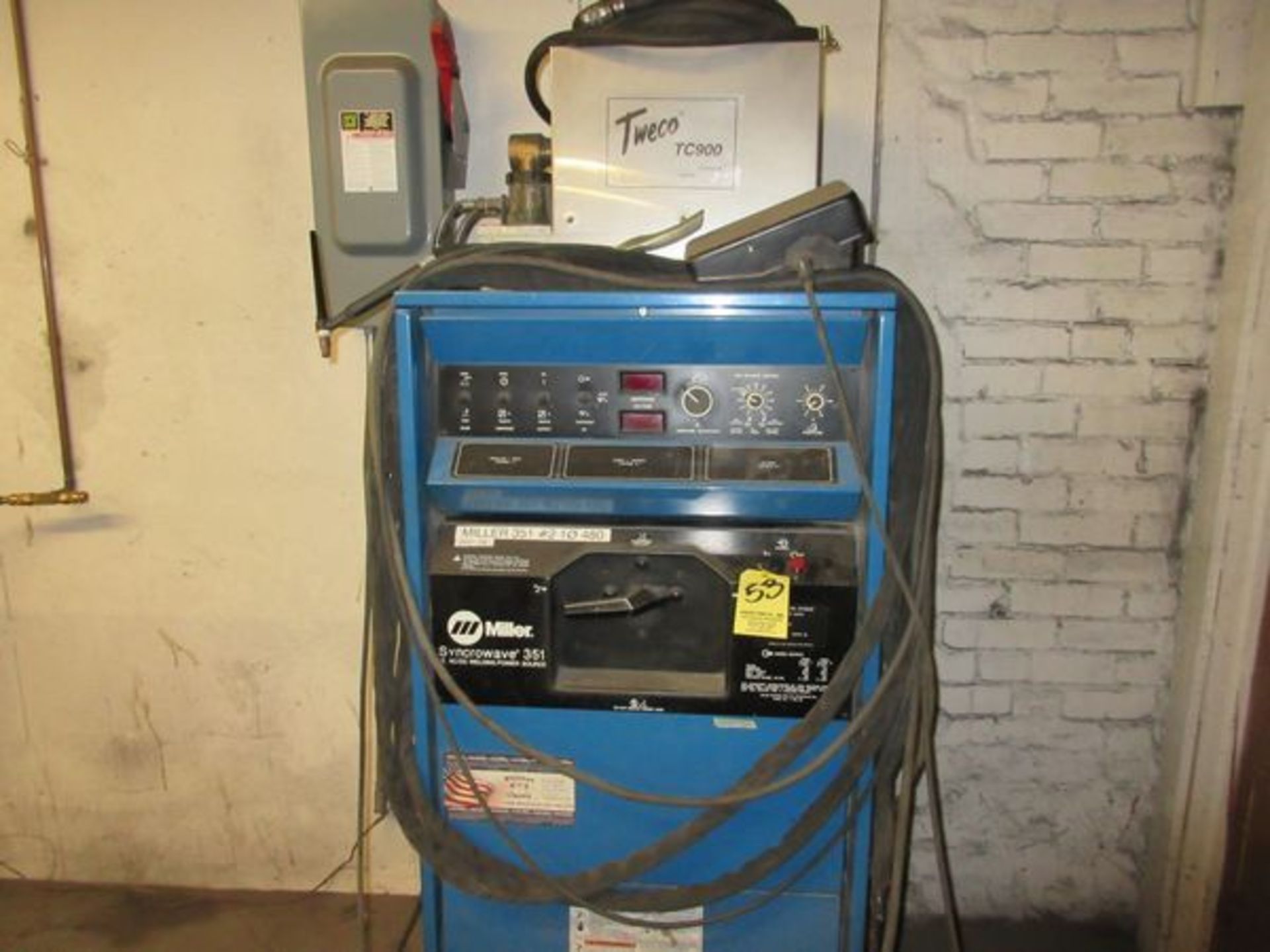 Miller Syncrowave 351 Welder S/N KF798467, Tweco TC 900 Water Cooler