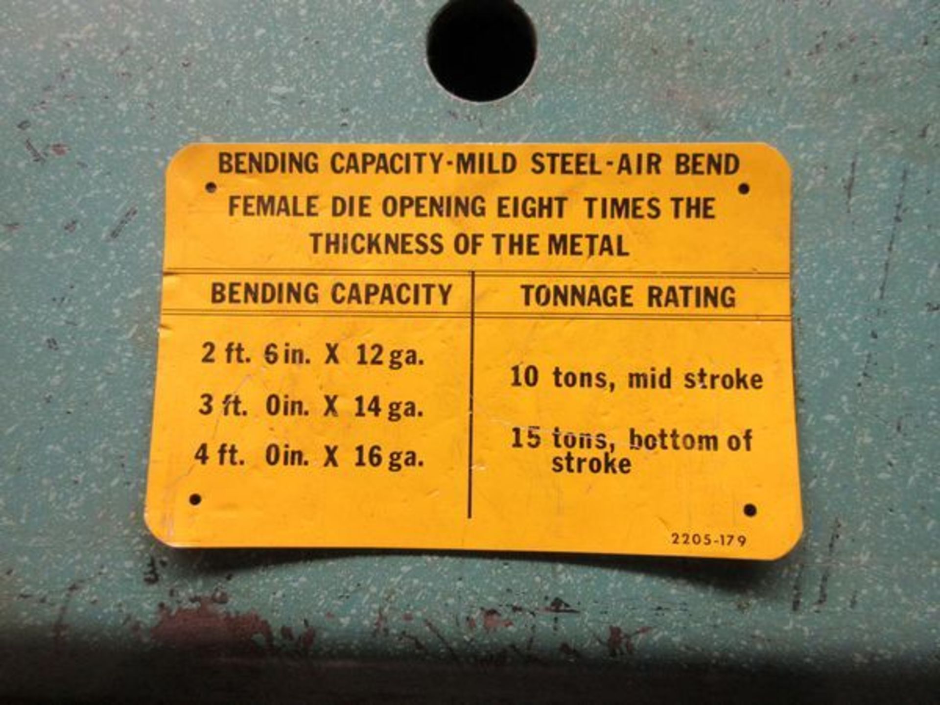 Wysong 48" Press Brake s/n PB36-312, Auto gage CNC 99 Control - Image 4 of 4