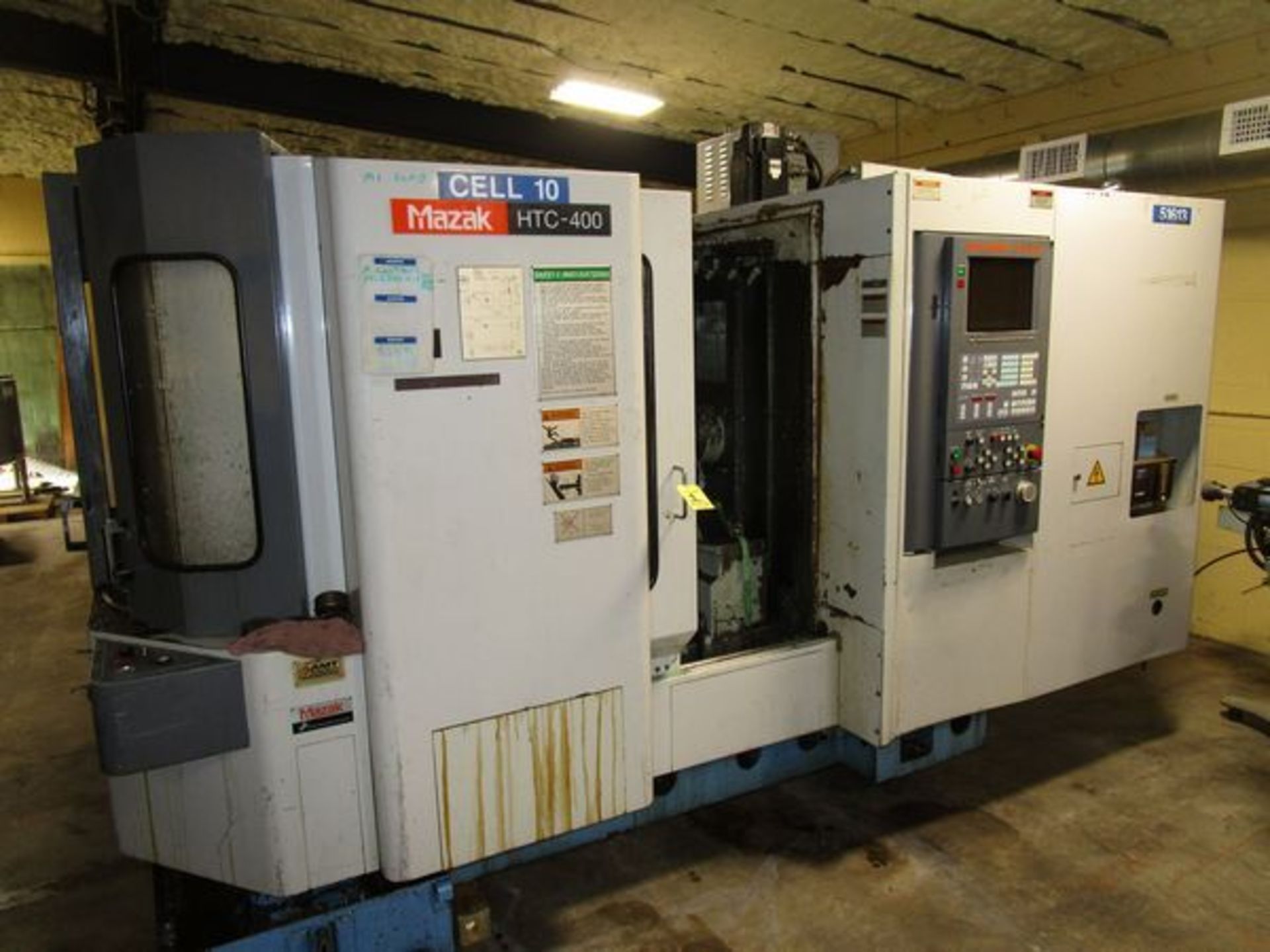 1997 Mazak HTC-400 CNC Horiz. Machining Center, s/n 127333, 15.7" x 15.7" Dual Pallets, 22" x 20"