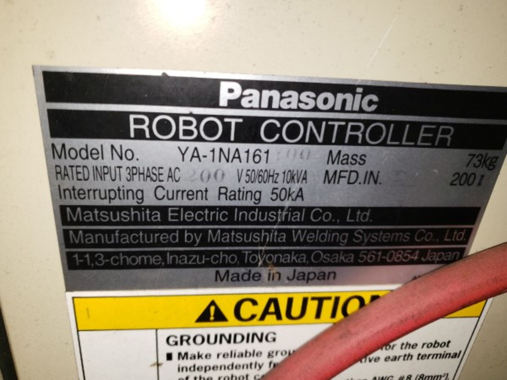 2008 PANASONIC ROBOT WELDING MANIPULATOR, MODEL YA-1NA161, YA-1GJB12 INDEXING TABLE, YA-1NA161 - Image 15 of 23