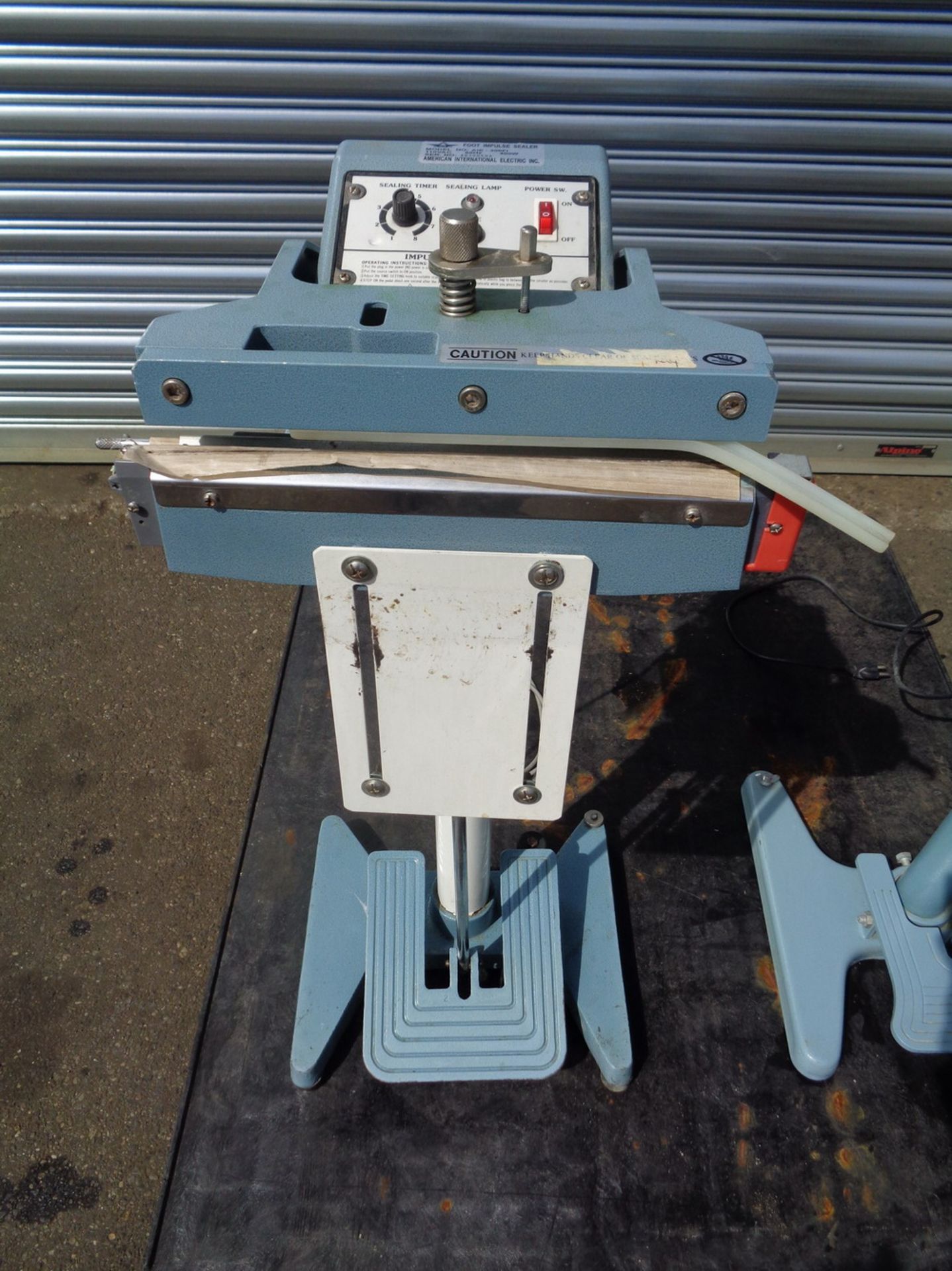 American Int’l Electric (AIE) 12” Impulse Foot Sealer, Model AIE-300FI, S/N 86300509