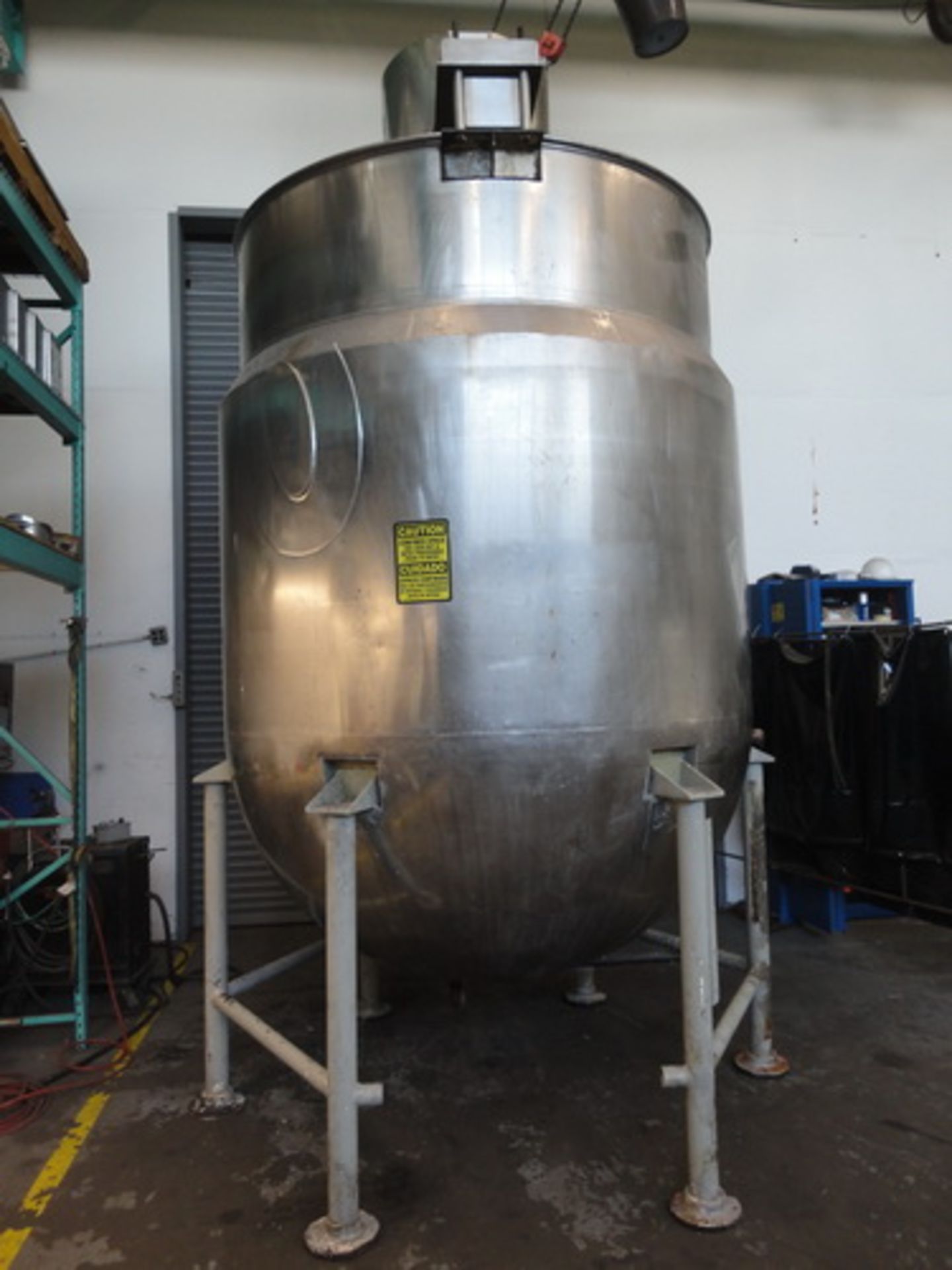 Lee 1,500 Gallon SS Hemispherical Double Motion Scraper Jacketed Kettle - Image 8 of 8