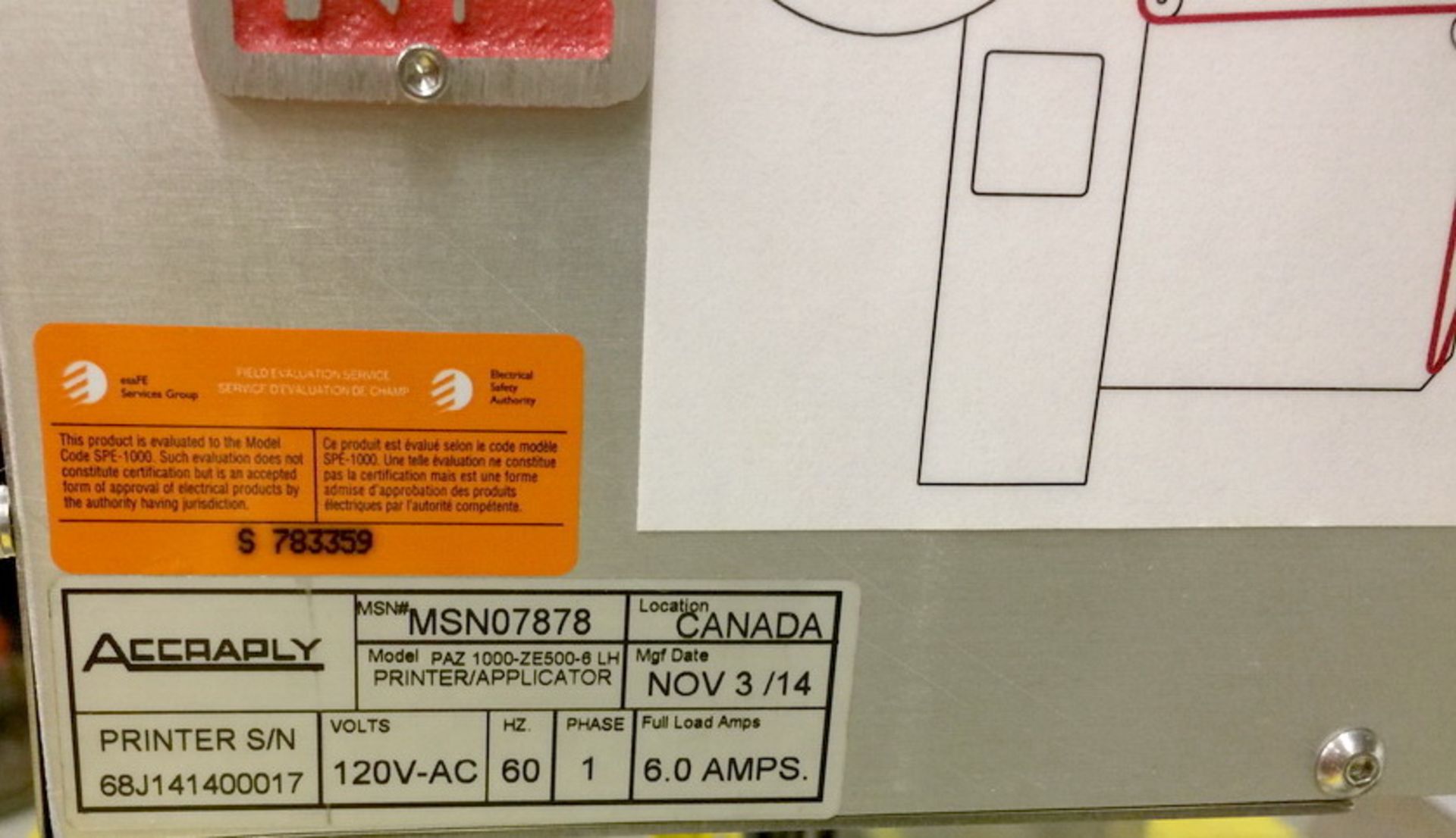 Accraply Pressure Sensitive Label Printer / Applicator - Image 4 of 6