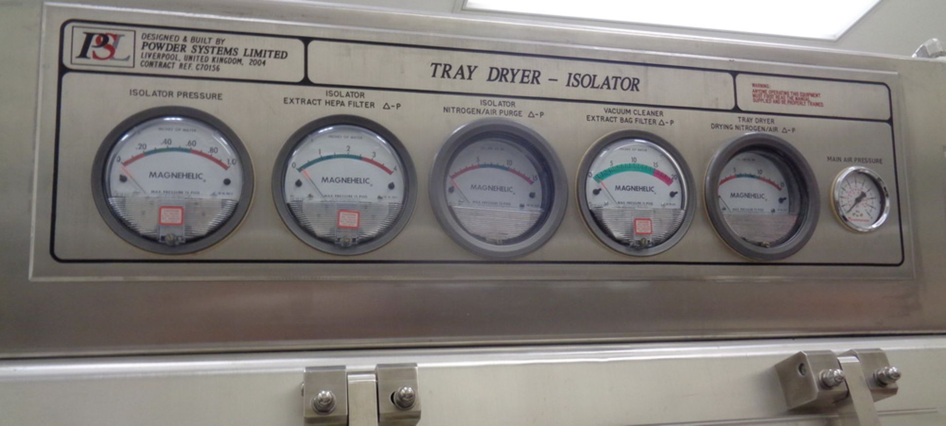 Powder Systems Limited(PSL) Tray Dryer Stainless Steel Isolator, complete with 4 tray oven - Image 8 of 14