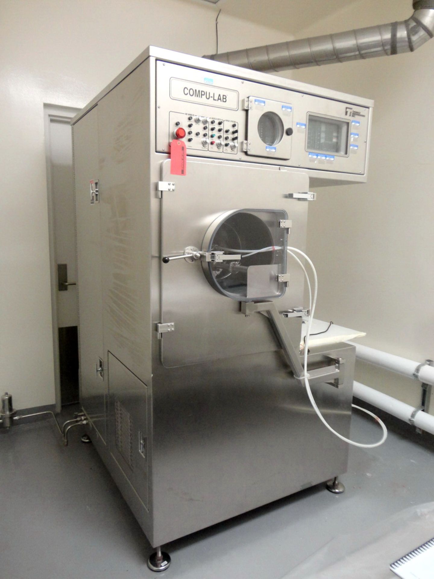Thomas XR Self-Contained Tablet Coating System rated for solvents, Model Compulab 24, with 24" pan