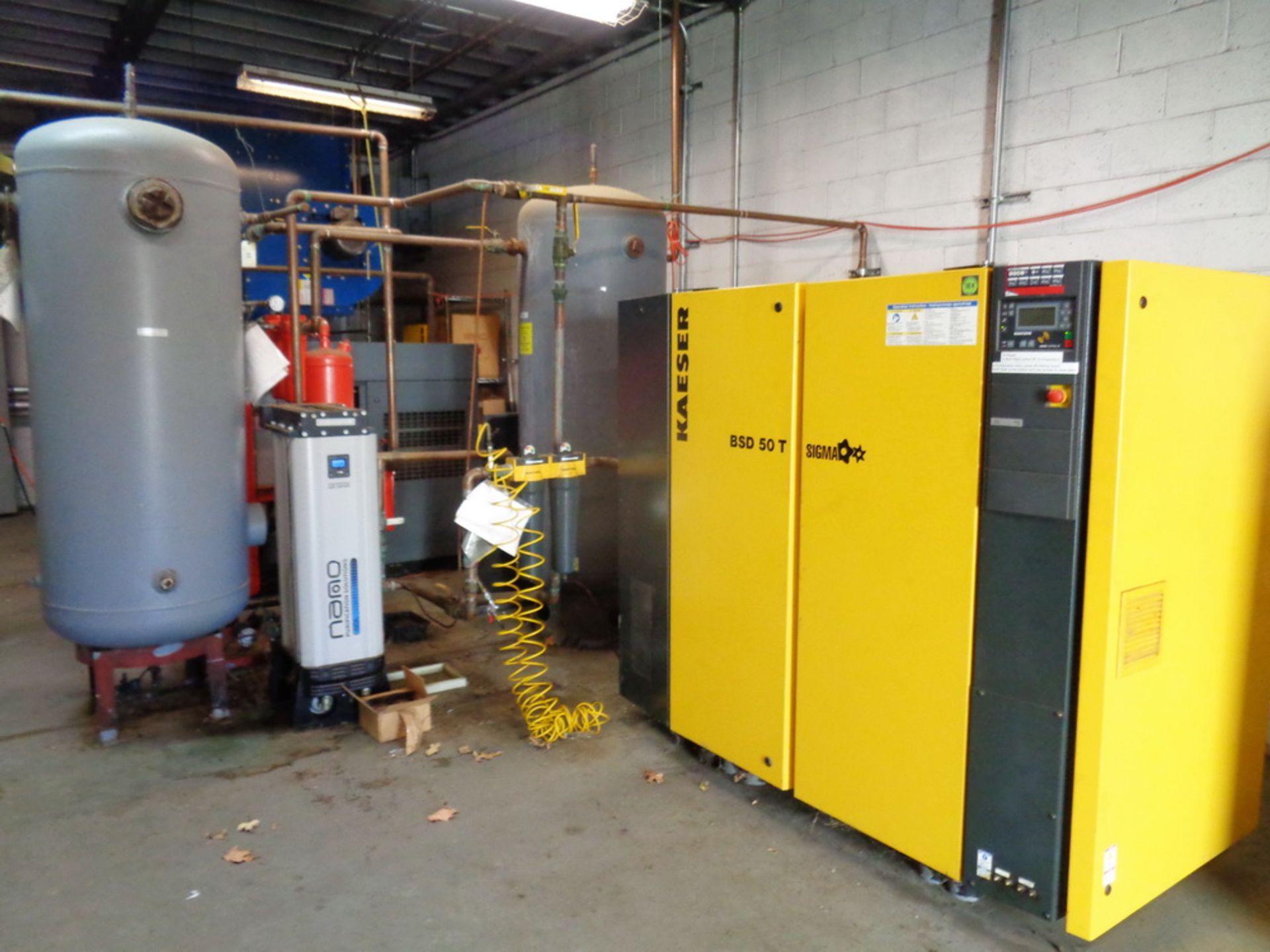 Kaeser 50HP Rotary Screw Compressor, Model SD50T, S/N 1176, new 2015