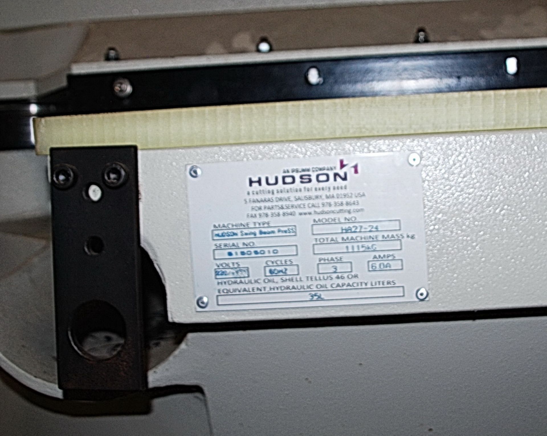 Hudson Clicker Press, Model HA27-24 - Image 3 of 3