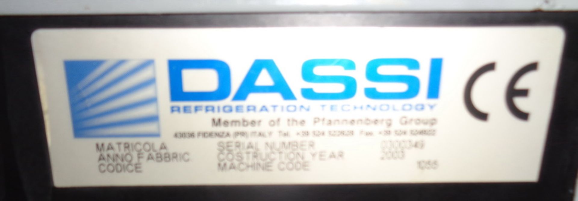 Dassi Refrigeration Chiller, S/N 0300349 - Image 2 of 2