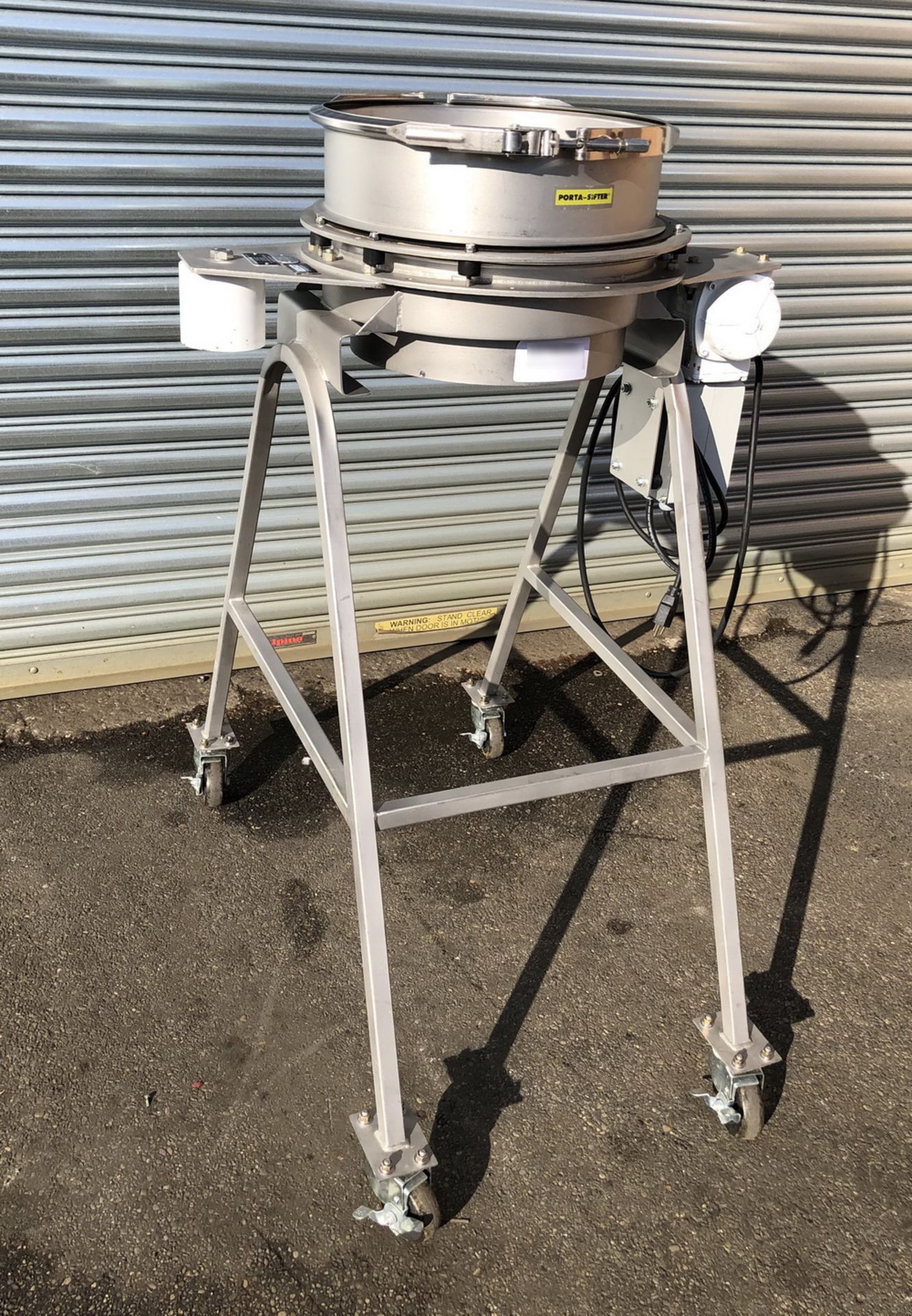 Midwestern Industries Stainless steel 16” Porta Sifter, S/N 0207-5772. Portable base, single deck - Image 2 of 9