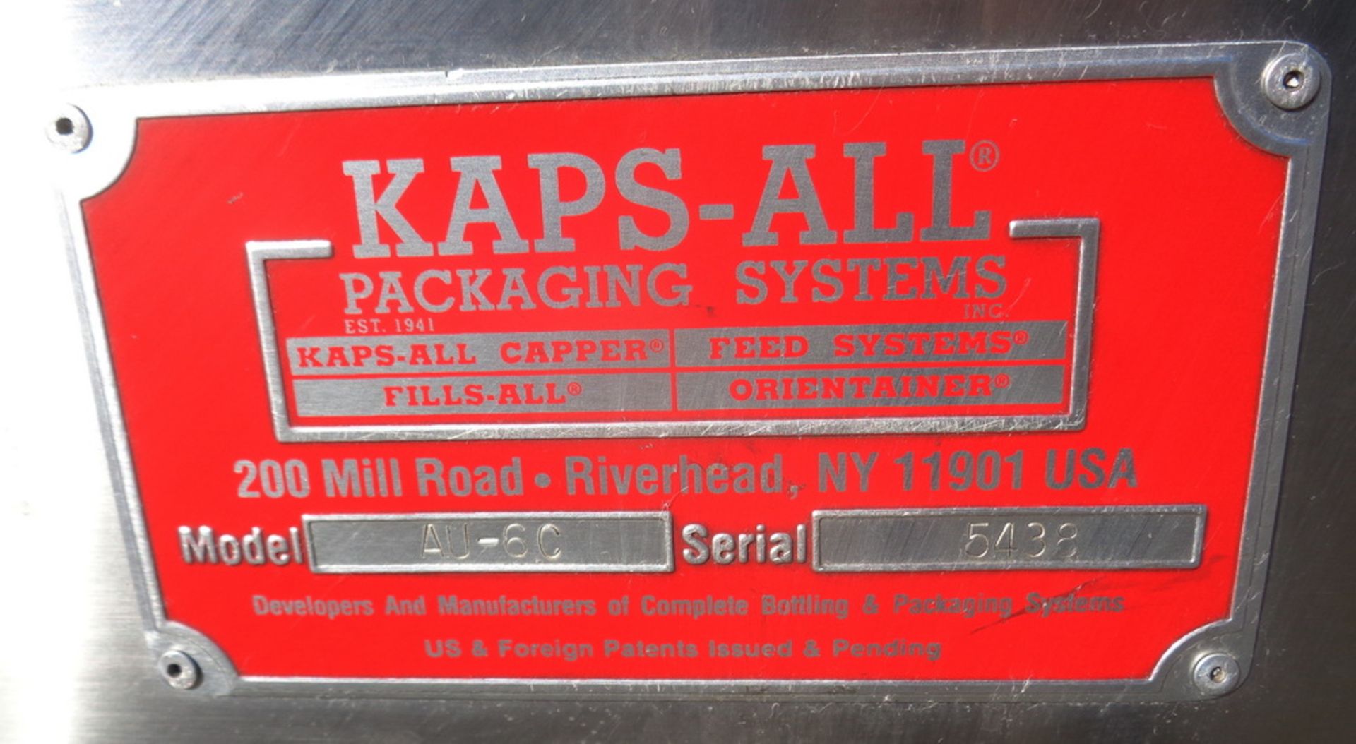 Kaps All Automatic Random Bottle Unscrambler, Model AU6C, S/N 5438 - Image 3 of 13