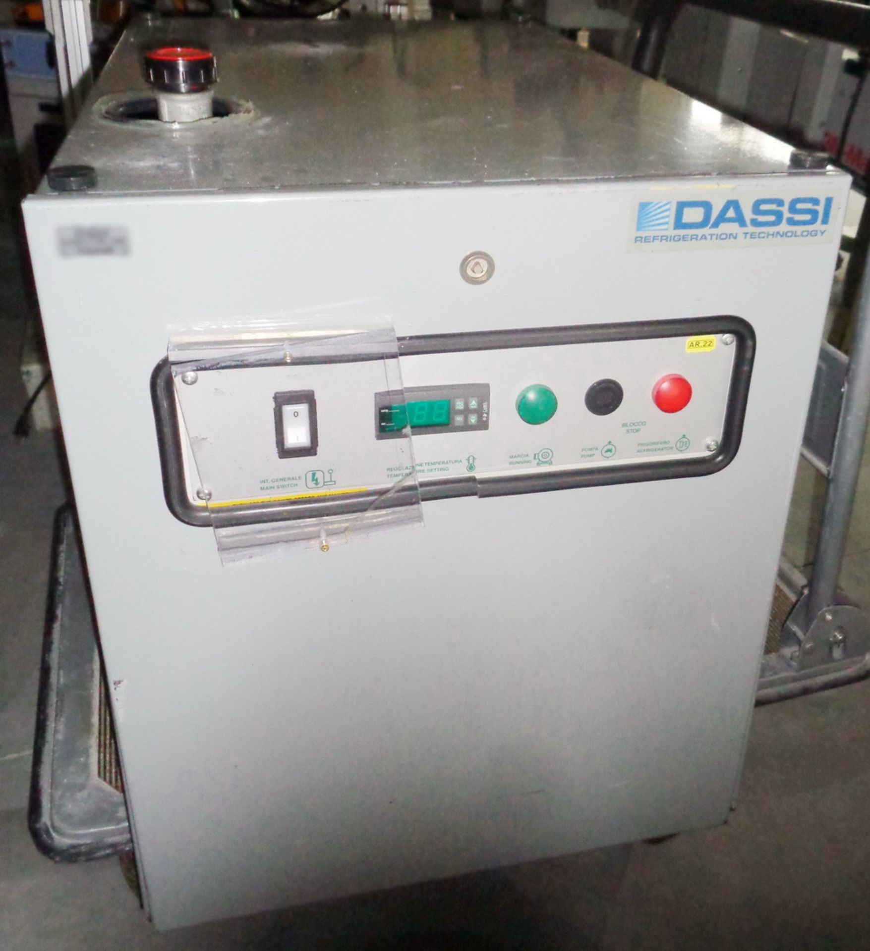 Dassi Refrigeration Chiller, S/N 0300349