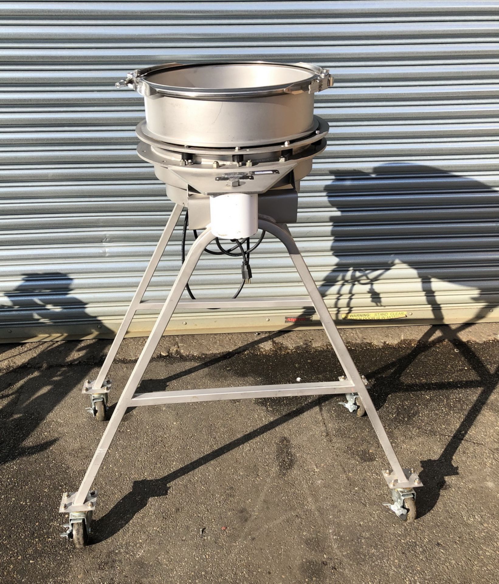 Midwestern Industries Stainless steel 16” Porta Sifter, S/N 0207-5772. Portable base, single deck - Image 6 of 9