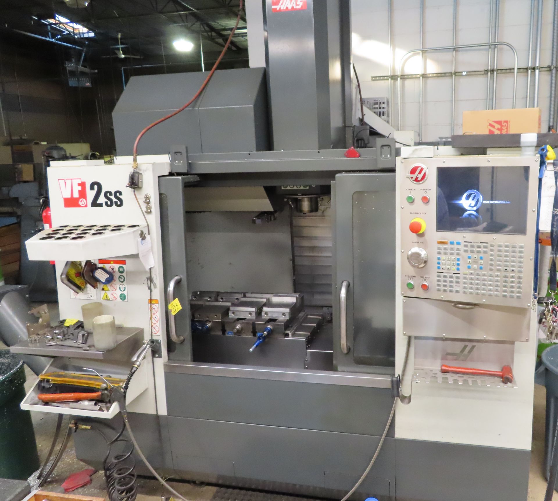 HAAS MDL. VF2SS VERTICAL MACHINING CENTER, WITH 14" X 36" TABLE, 30-POSITION AUTOMATIC TOOL CHANGER,