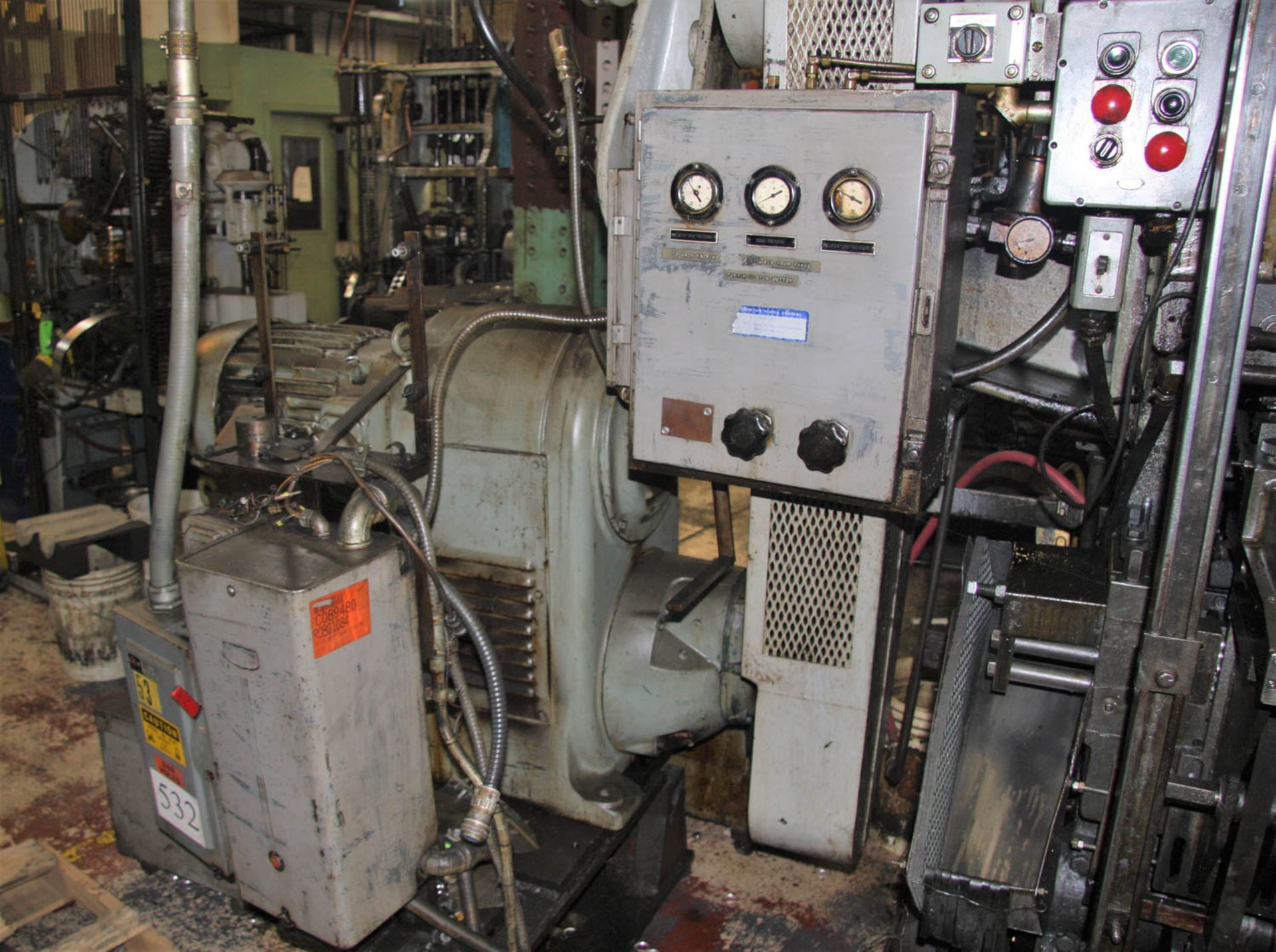 WATERBURY-FARREL MDL. 2012 EYELET MACHINE (O. Seiter attachment not included), ROLLER CAM, HITCH - Image 5 of 10