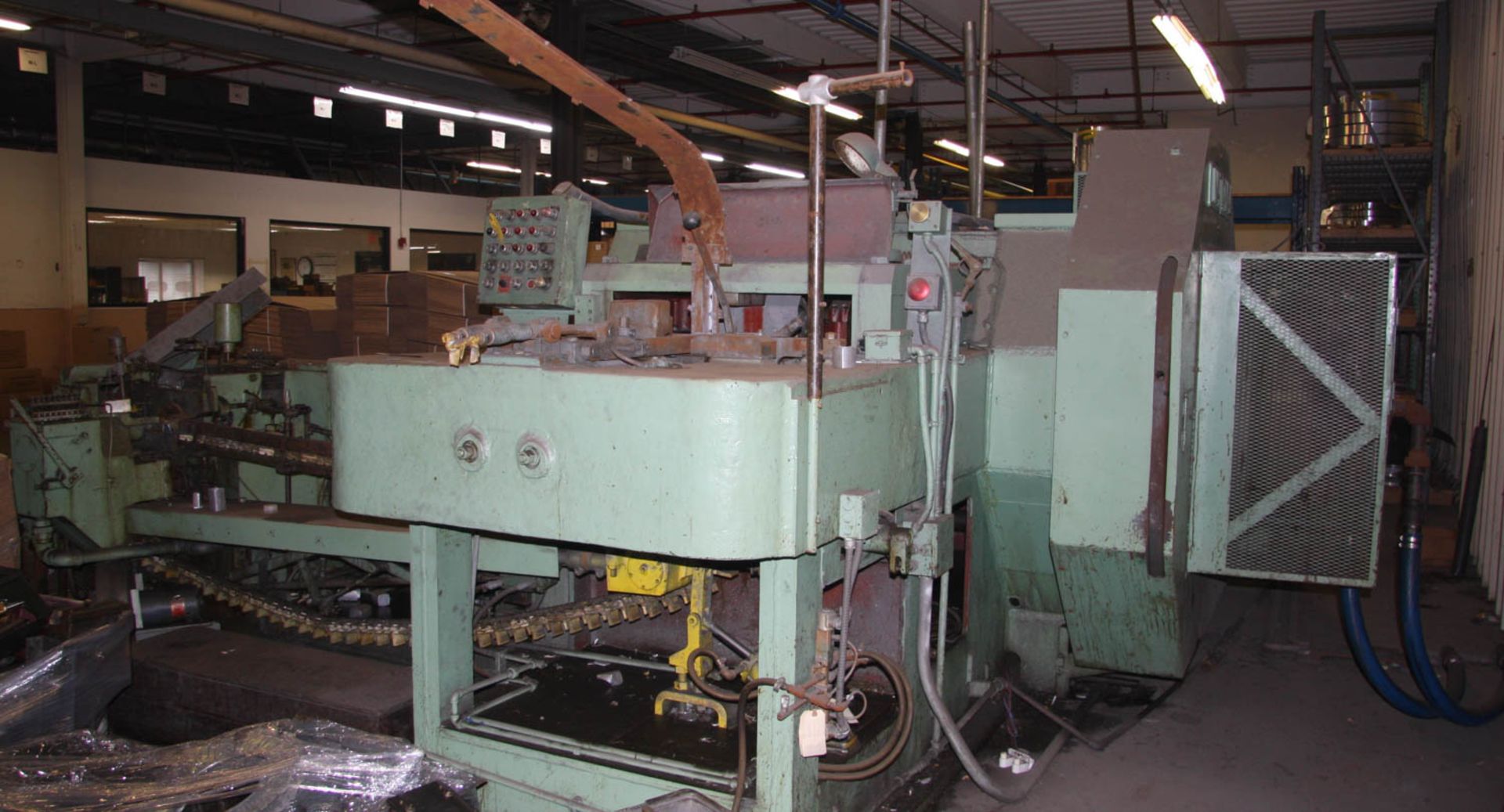 NATIONAL MDL. 400 TON MECHANICAL HORIZONTAL COLD EXTRUSION PRESS, VIBRATORY BOWL SLUG FEEDER,