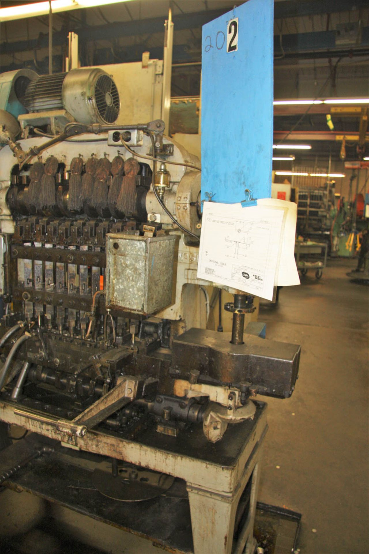 WATERBURY-FARREL MDL. 510 EYELET MACHINE, ROLLER CAM, HITCH FEED, MOTOR DRIVE, S/N: ST176602/113/ - Image 4 of 8