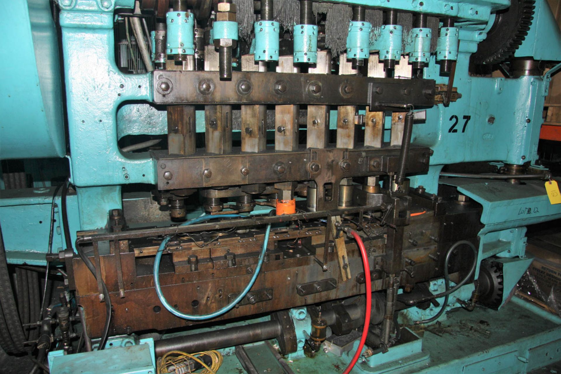 WATERBURY-FARREL MDL. 308 BUMPER CAM EYELET MACHINE, 30 TON, 8-STATION WITH AIR CLUTCH & AIR FEED, - Image 3 of 9