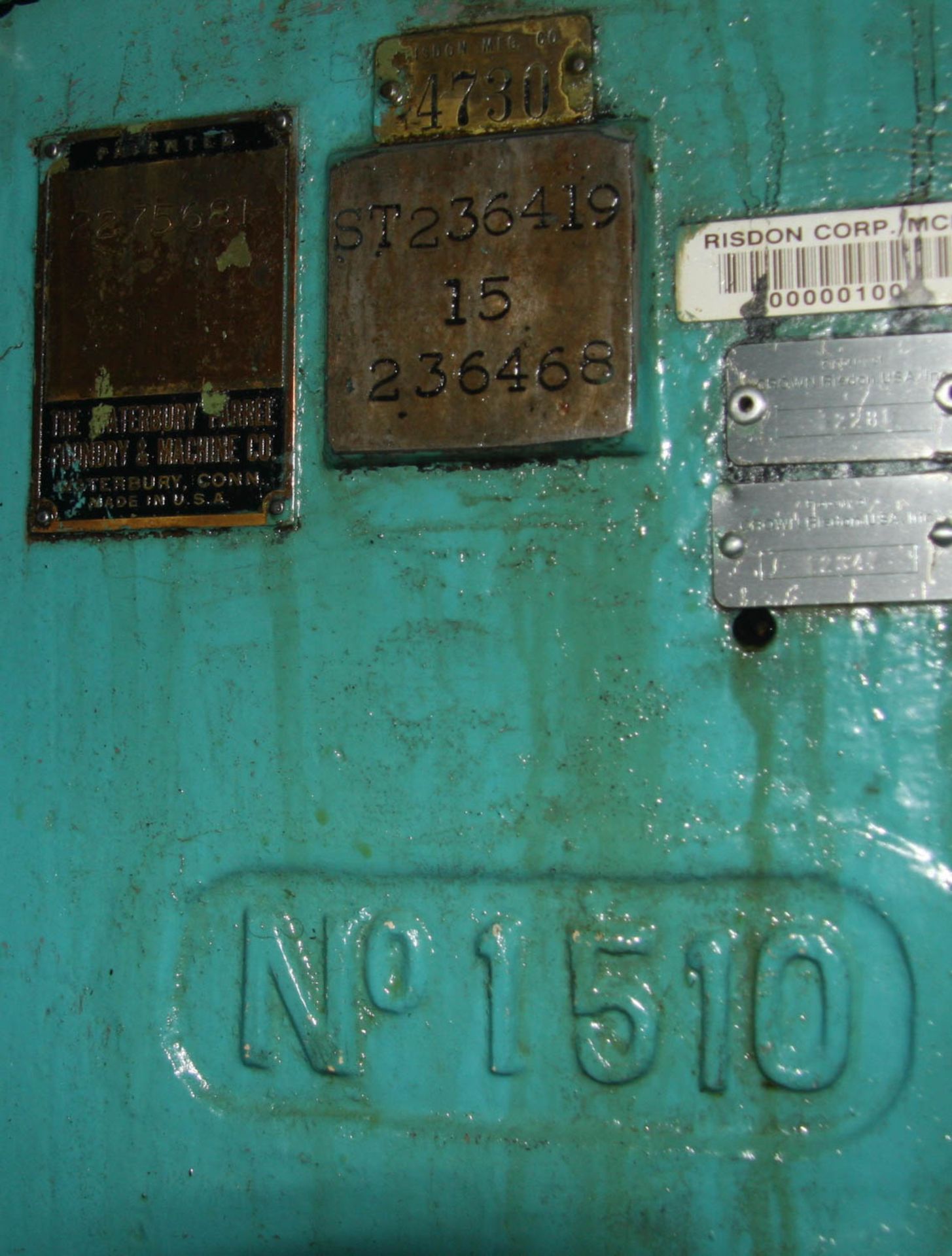 WATERBURY-FARREL MDL. 1510 EYELET MACHINE, ROLLER CAM, AIR CLUTCH, ARC-TROL MONITOR / COUNTER, - Image 2 of 12
