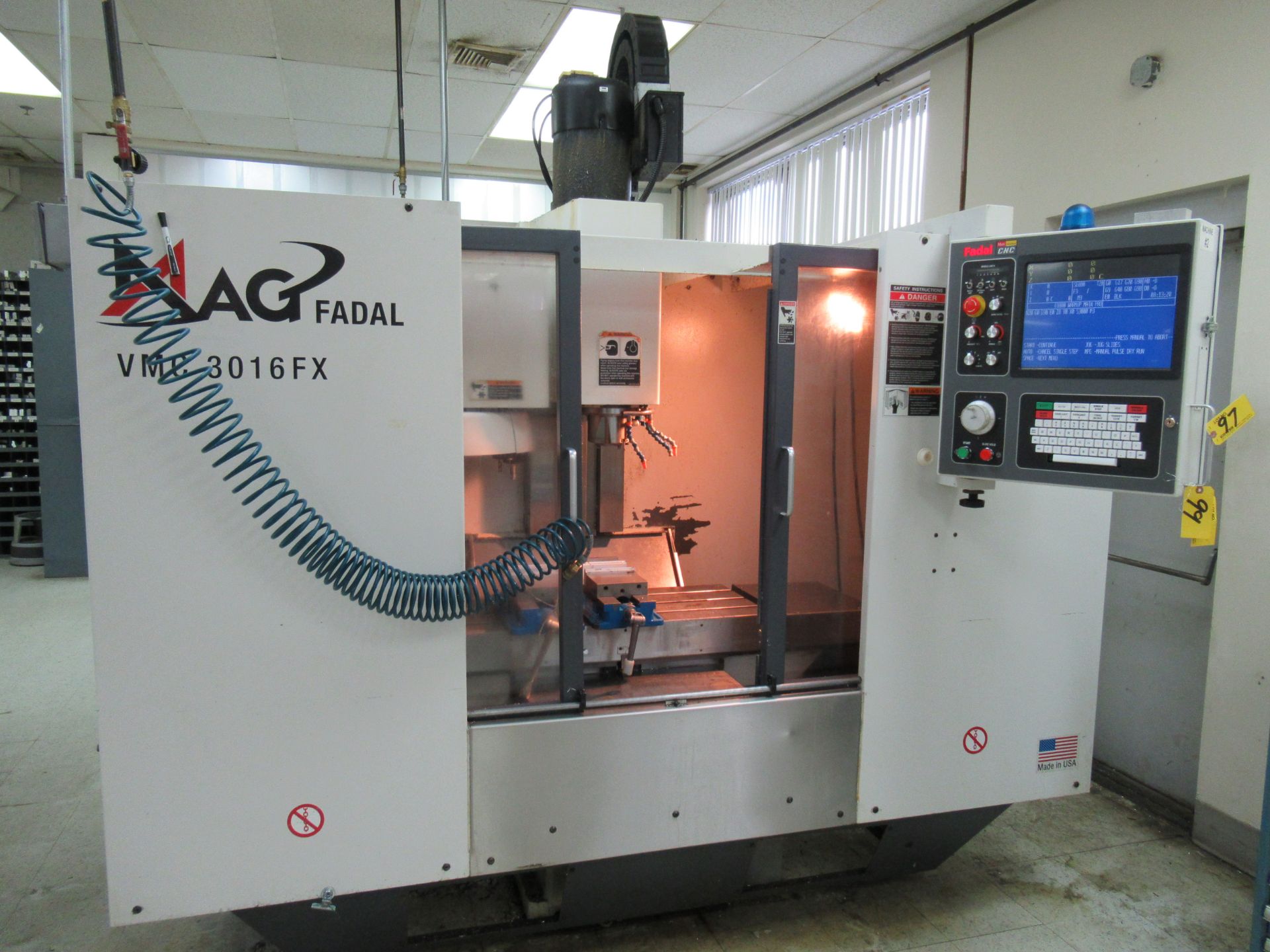 MAG-FADAL MDL. VMC-3016FXMP-HT CNC VERTICAL MACHINING CENTER, TRAVELS: X-30", Y-16", Z-20", 16" X