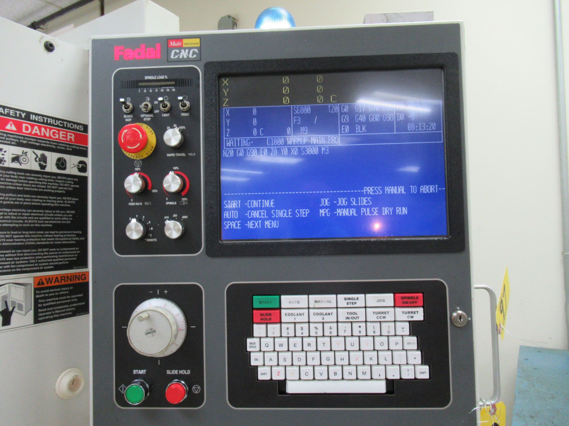 MAG-FADAL MDL. VMC-3016FXMP-HT CNC VERTICAL MACHINING CENTER, TRAVELS: X-30", Y-16", Z-20", 16" X - Image 5 of 6