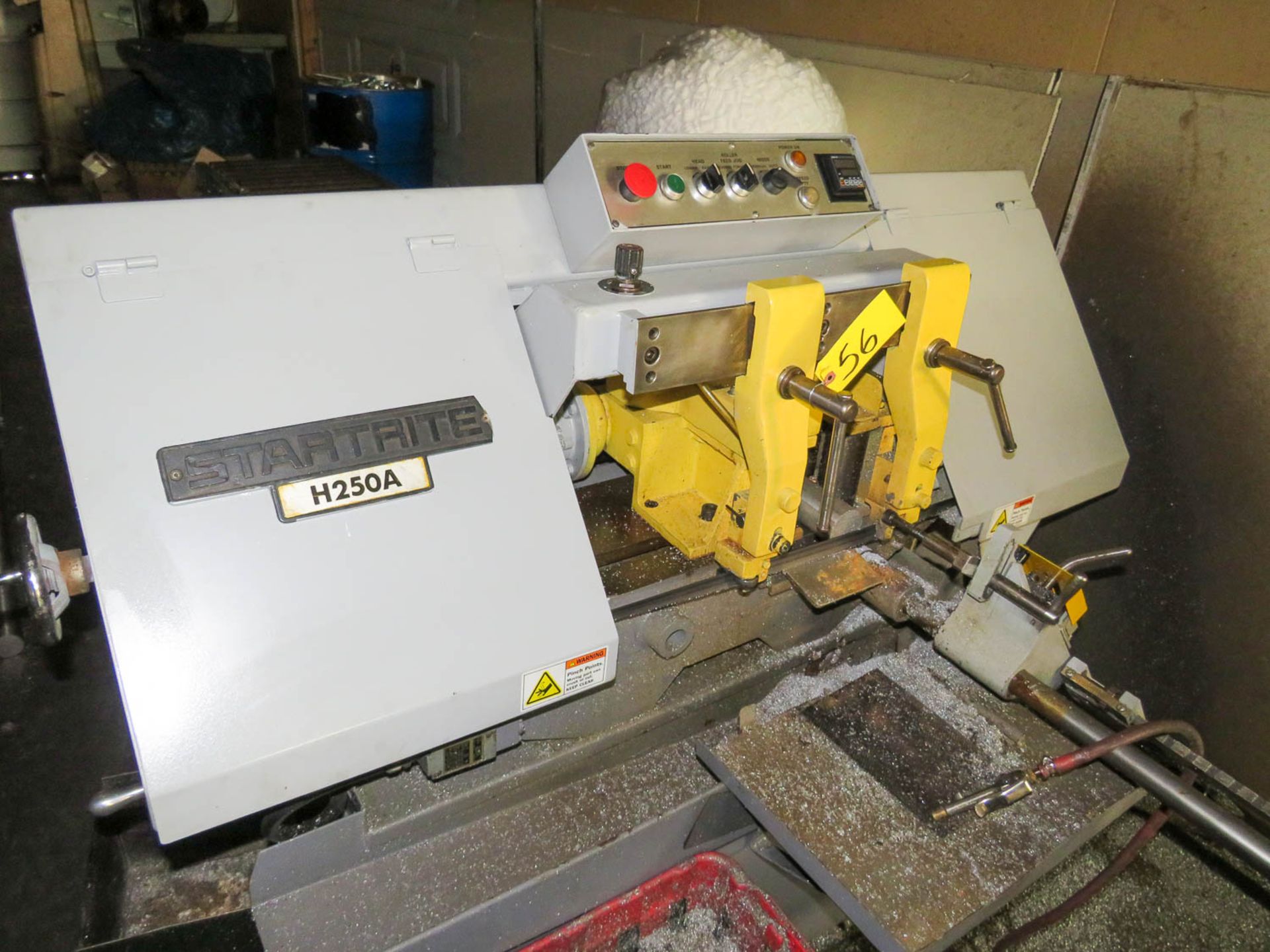 10" X 10" STARTRITE MDL. H250A AUTOMATIC FEED HORIZONTAL BANDSAW, 1" BLADE, AUTONICS PRESET CONTROL,