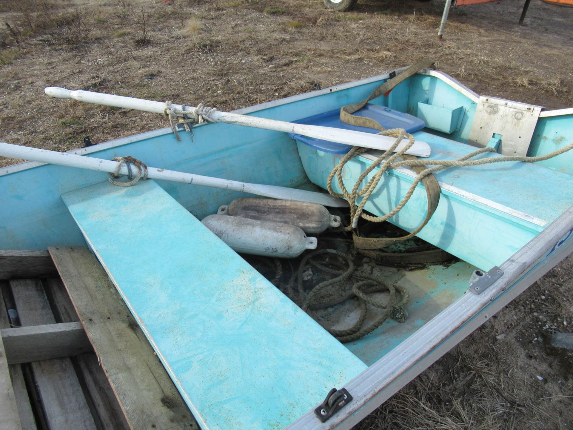 MARATHON "DURANAUTIC 13" BOAT (NO MOTOR), [2] OARS, 4-PERSON, 660#, WITH SEA LION MDL. S-14-800E - Image 2 of 7